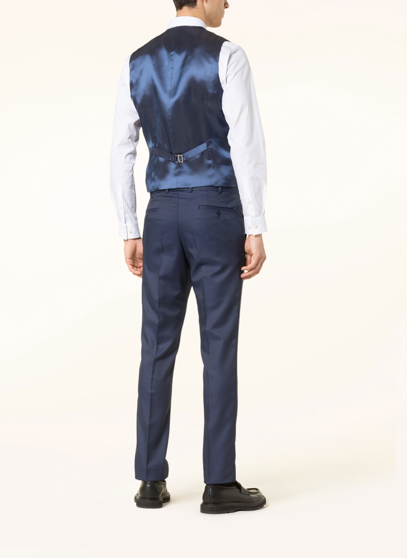 WILVORST Suit vest extra slim fit, Color: 032 dklblau gemust. (Image 4)