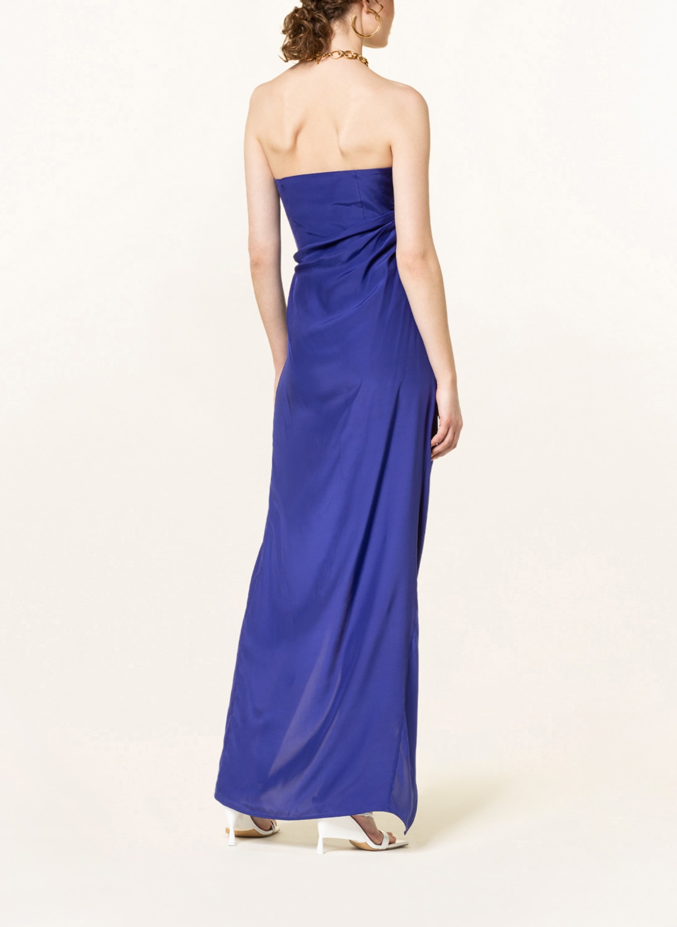GAUGE81 Silk dress LICA, Color: DARK BLUE (Image 3)
