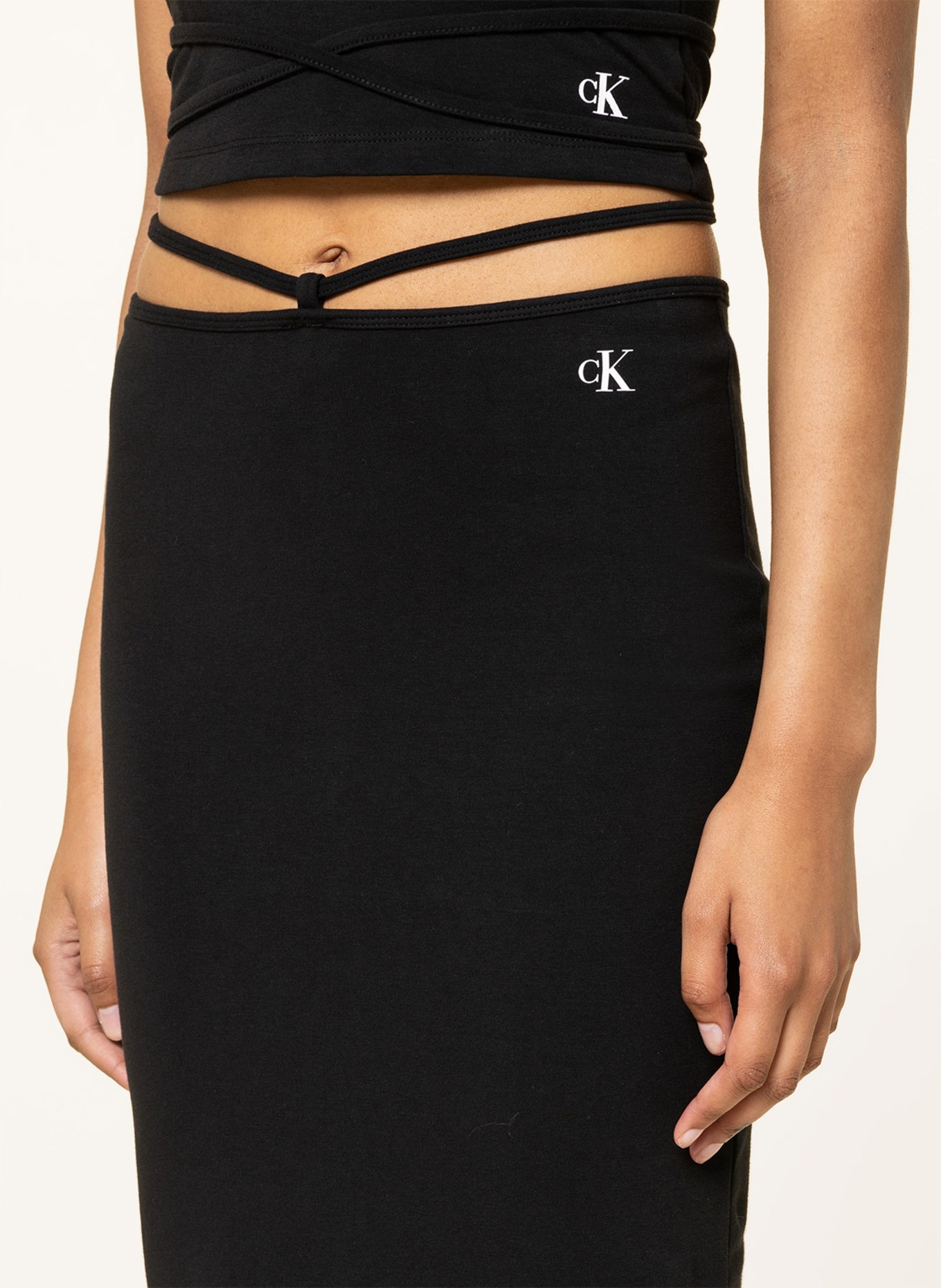 Calvin Klein Jeans Jersey skirt, Color: BLACK (Image 4)