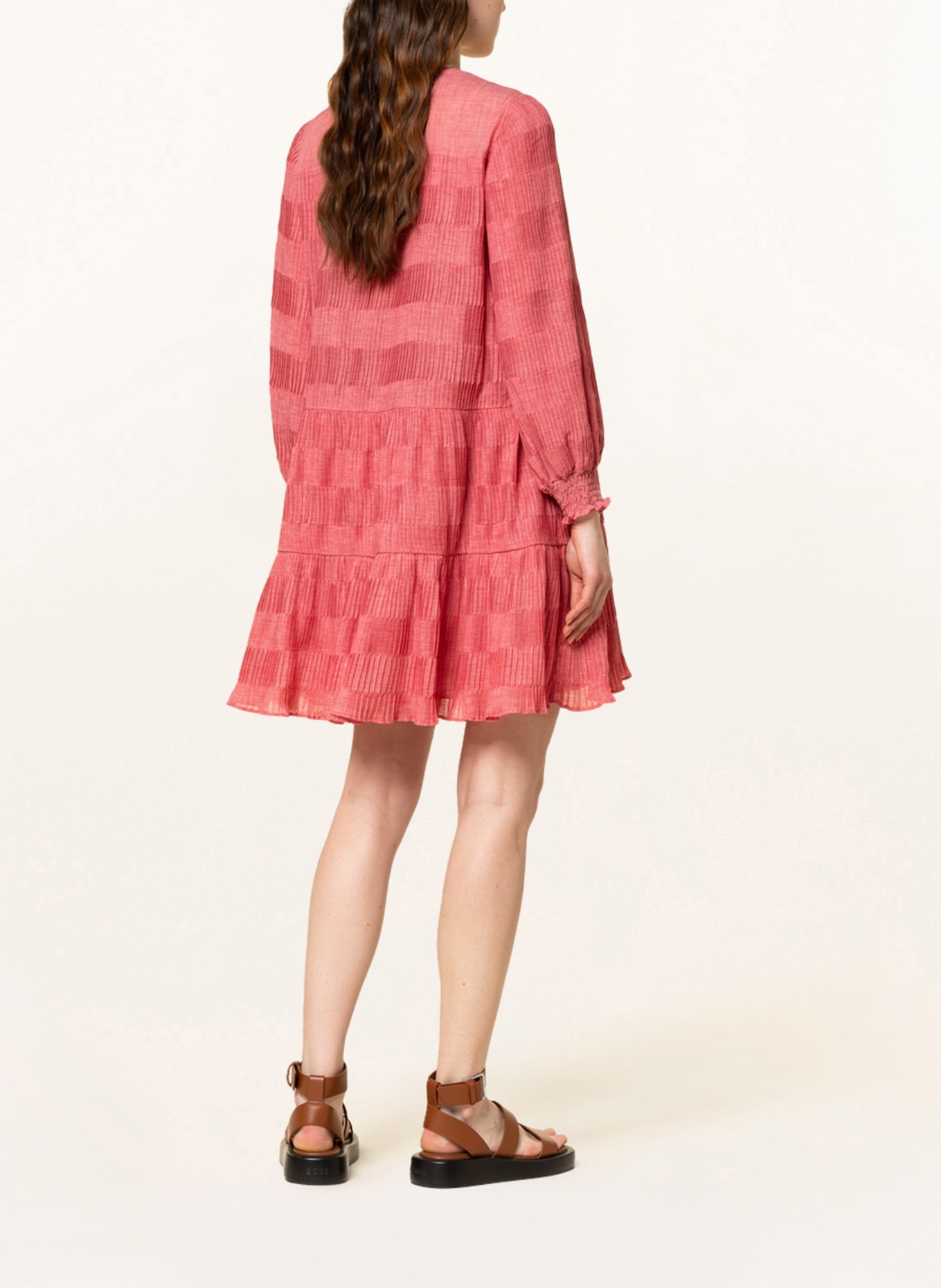 VALÉRIE KHALFON Pleated dress, Color: ROSE (Image 3)