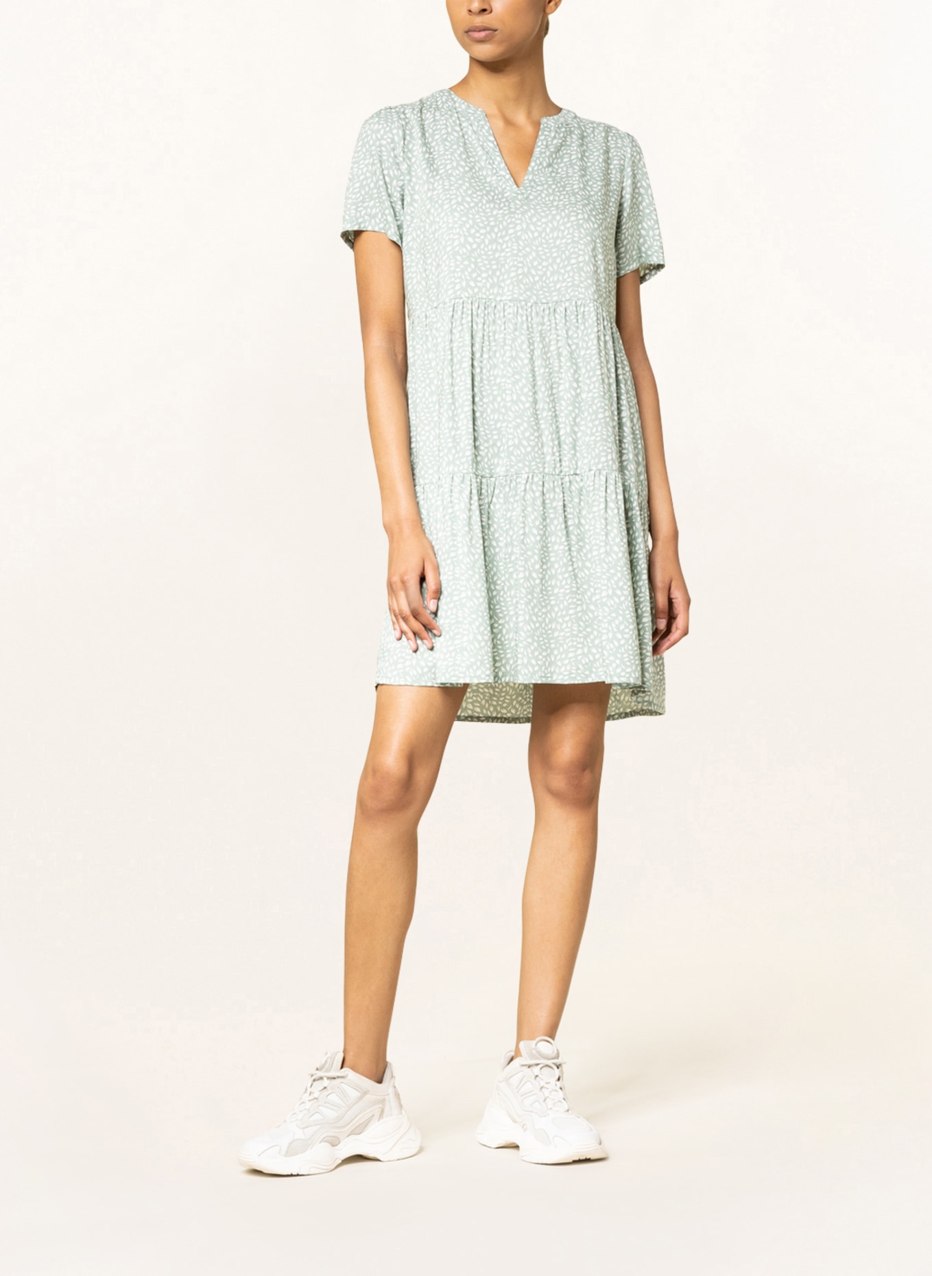 ONLY Dress, Color: LIGHT GREEN/ WHITE (Image 2)