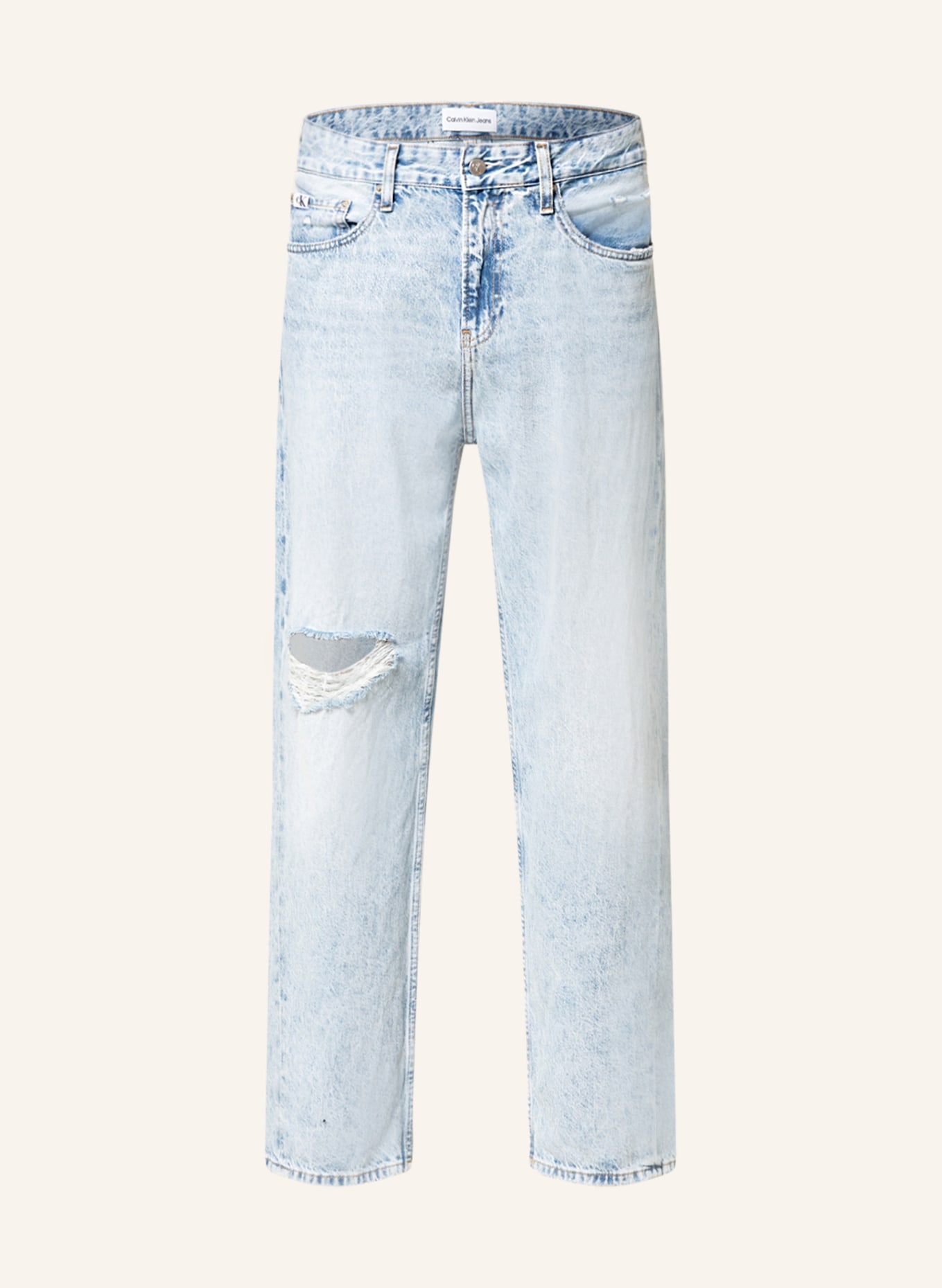 Calvin Klein Jeans Jeansy w stylu destroyed regular fit     , Kolor: 1AA Denim Light (Obrazek 1)