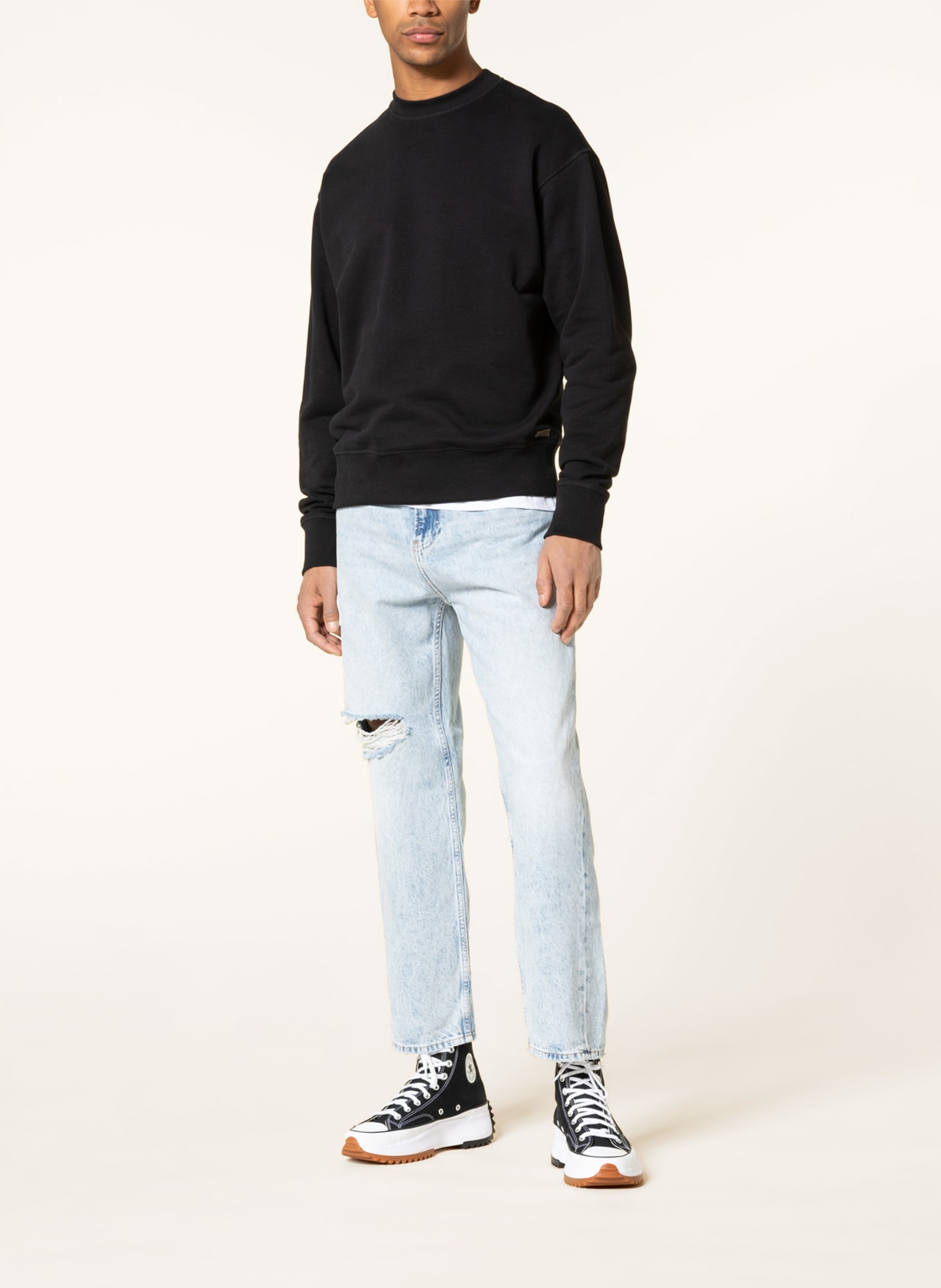Calvin Klein Jeans Jeansy w stylu destroyed regular fit     , Kolor: 1AA Denim Light (Obrazek 2)
