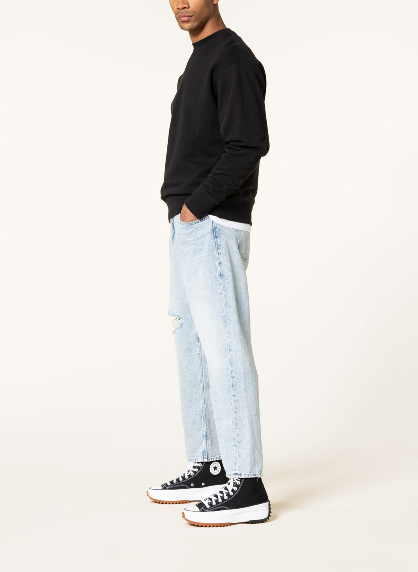Calvin Klein Jeans Jeansy w stylu destroyed regular fit     , Kolor: 1AA Denim Light (Obrazek 4)