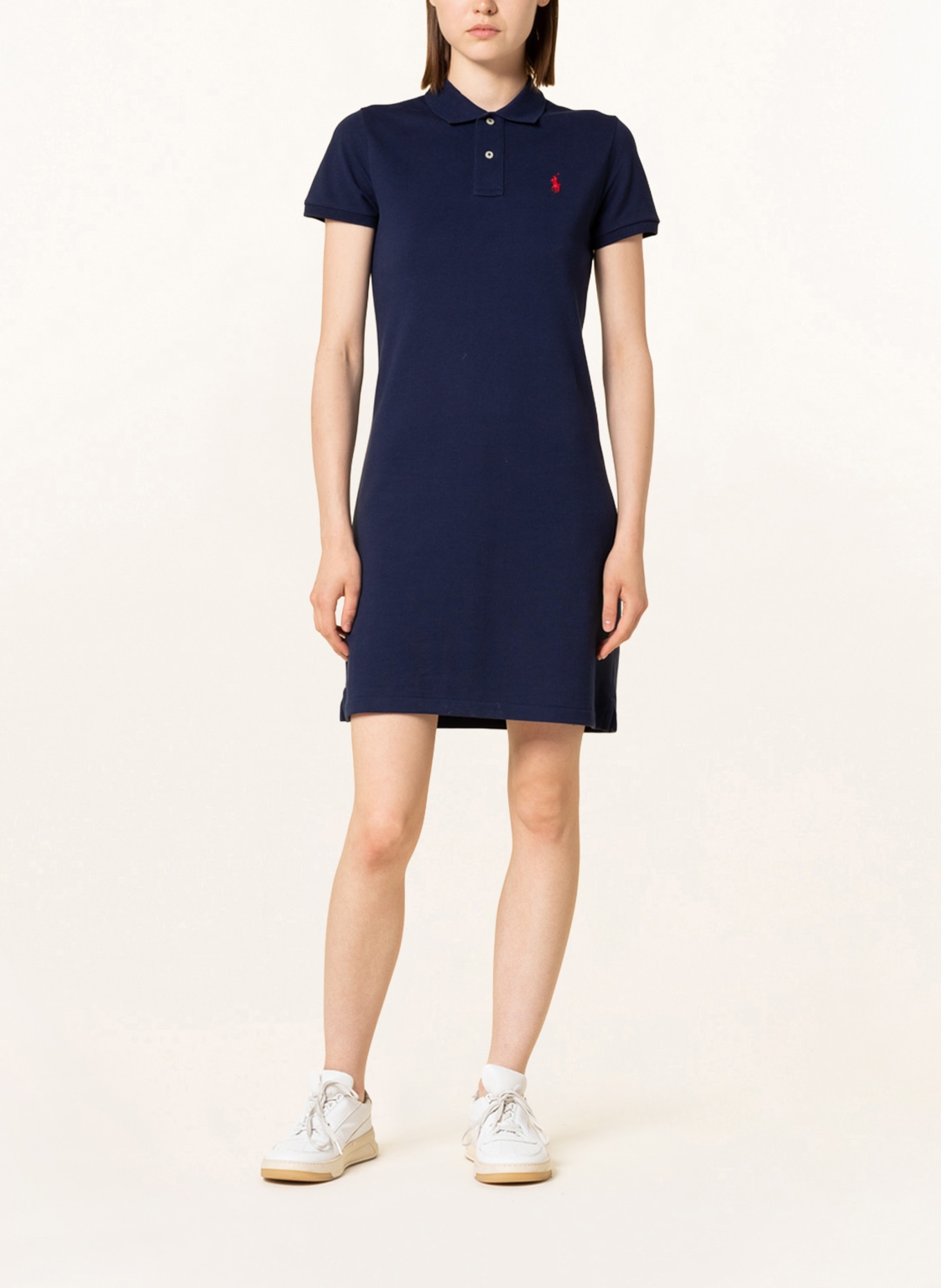 POLO RALPH LAUREN Piqué polo dress: DARK BLUE