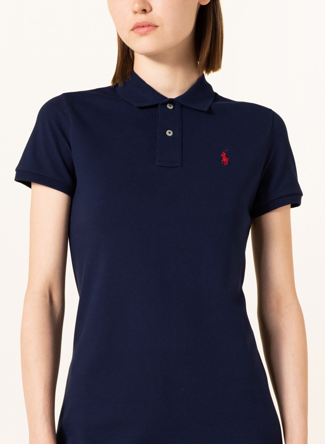 POLO RALPH LAUREN Piqué polo dress: DARK BLUE