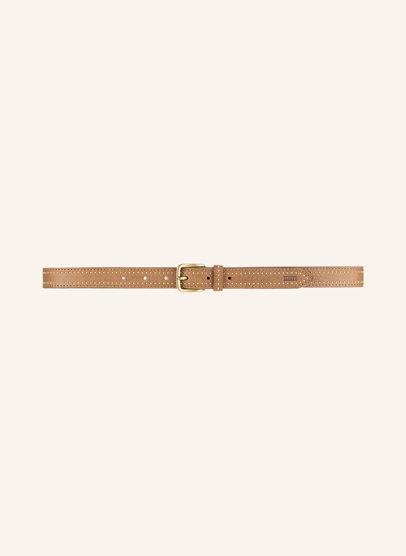 CLOSED Leather belt with seams, Color: LIGHT BROWN (Image 2)