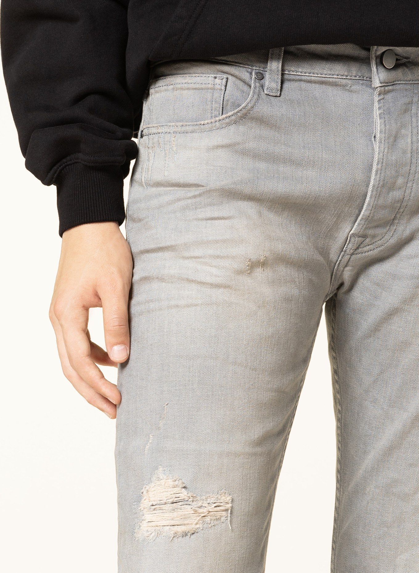 YOUNG POETS Jeans MORTEN Slim Fit , Farbe: 755 VINTAGE MID GREY (Bild 5)