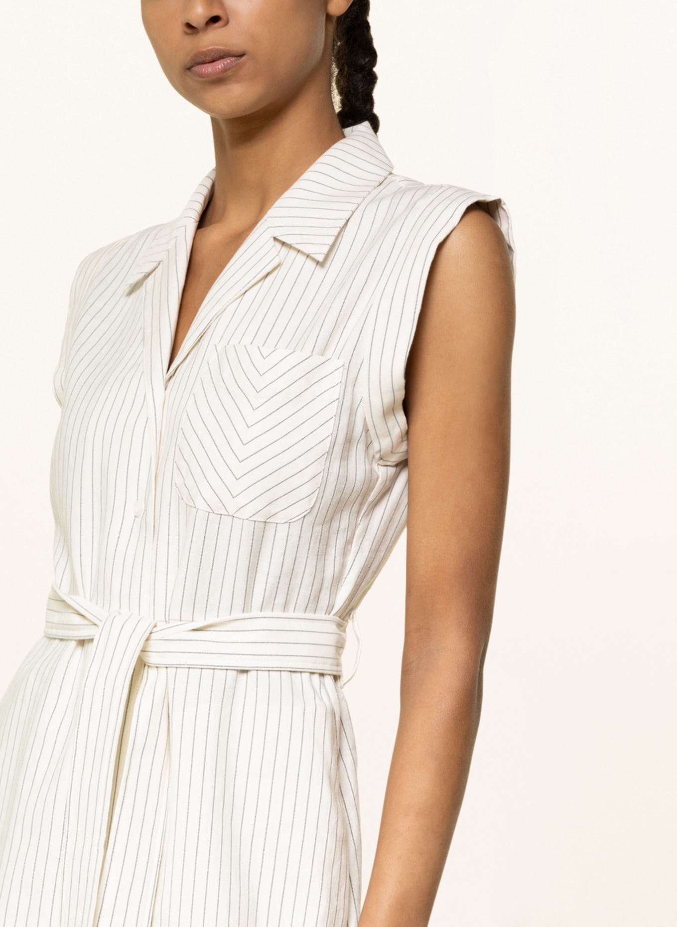 1901 poplin detail shop tie waist dress