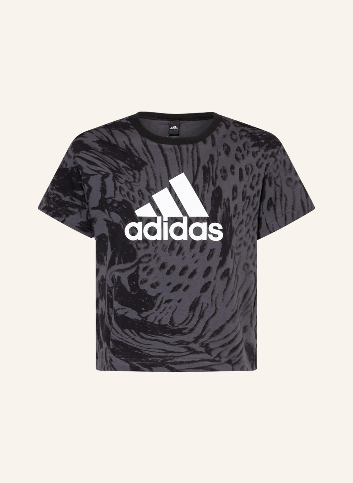 adidas T-Shirt, Farbe: DUNKELGRAU/ SCHWARZ/ WEISS (Bild 1)