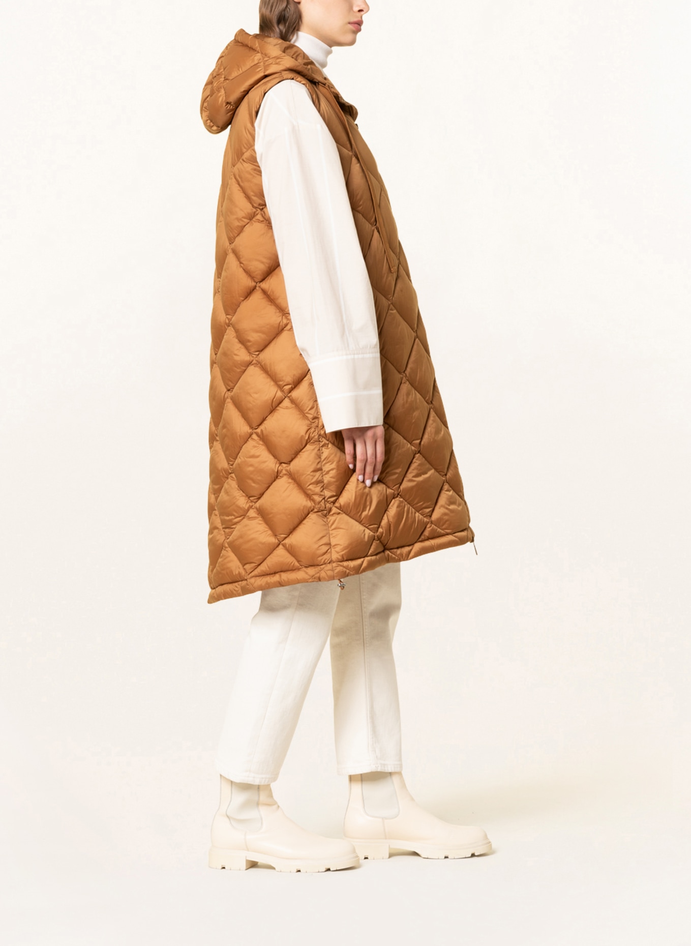 darling harbour Quilted vest with DUPONT™ SORONA® insulation, Color: COGNAC (Image 4)