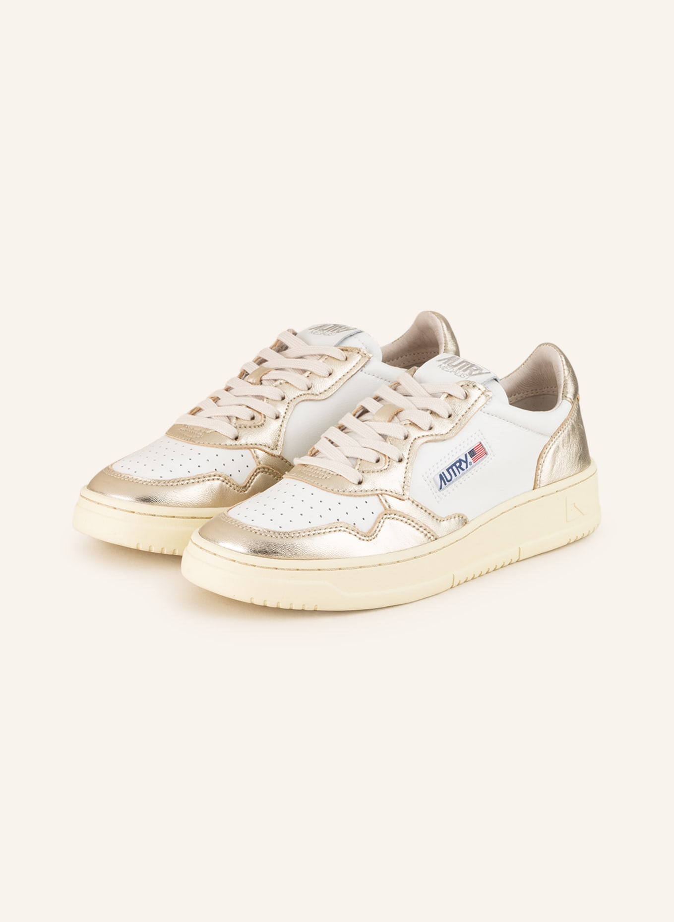 AUTRY Sneakers MEDALIST, Color: WHITE/ GOLD/ ECRU (Image 1)