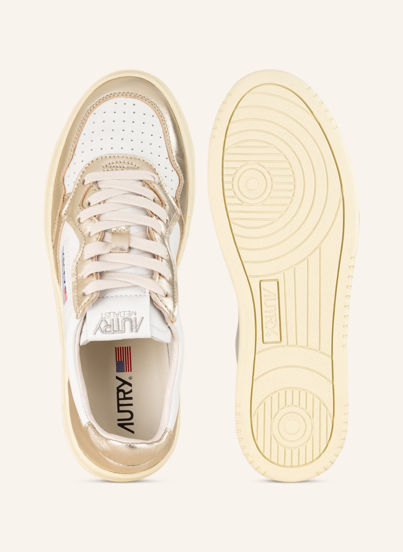 AUTRY Sneakers MEDALIST, Color: WHITE/ GOLD/ ECRU (Image 5)
