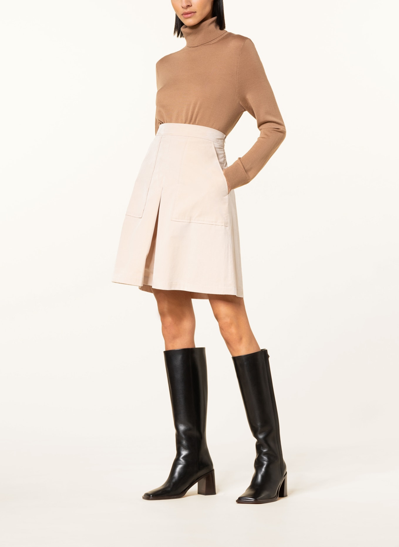 RIANI Corduroy skirt, Color: BEIGE (Image 2)