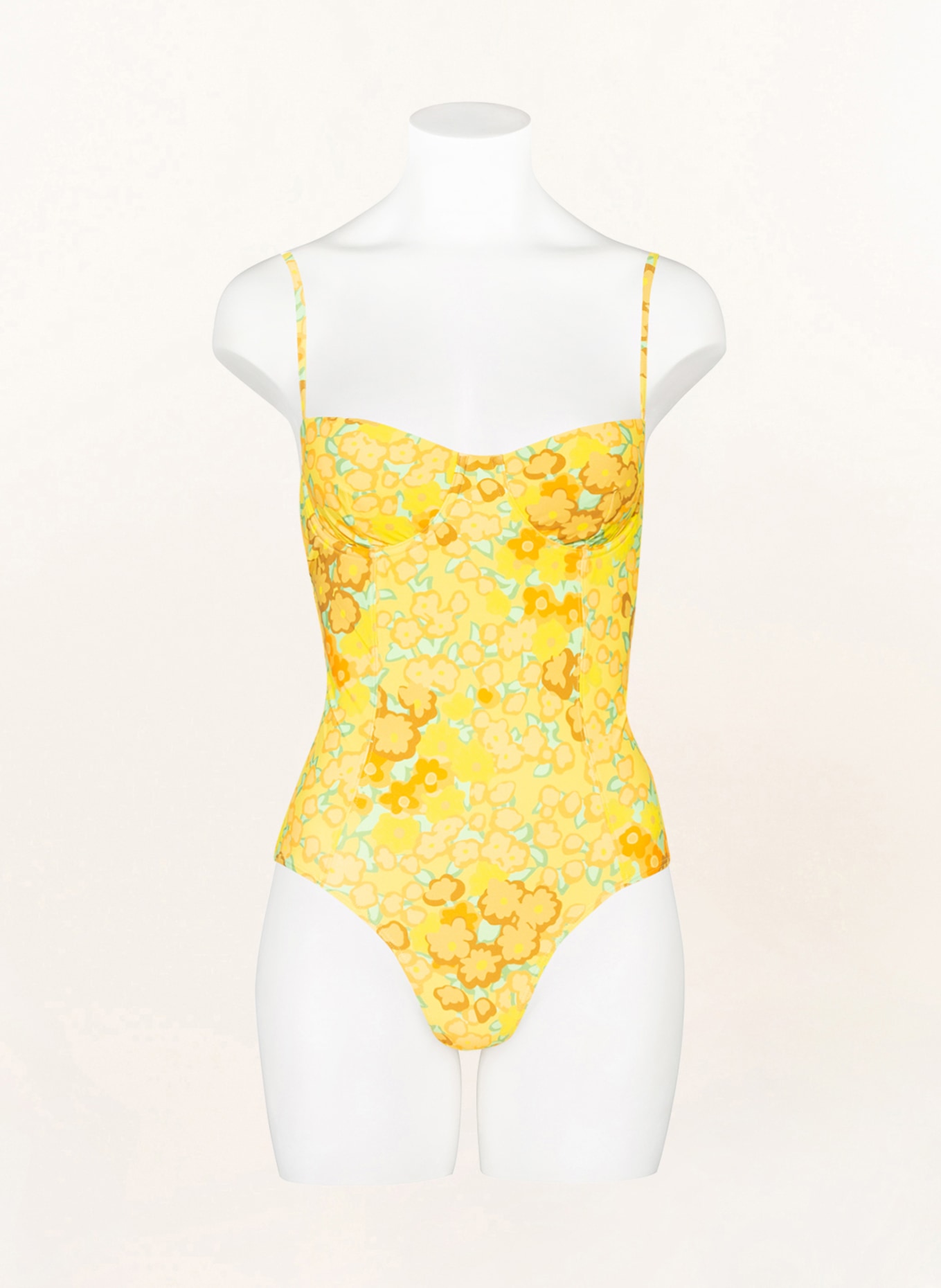 TORY BURCH Underwired swimsuit BLOSSOM, Color: YELLOW/ LIGHT ORANGE/ MINT (Image 2)