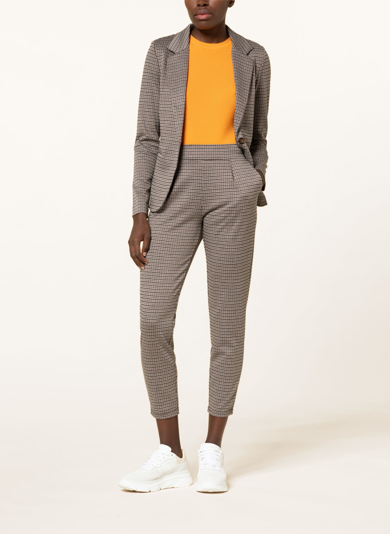 ICHI 7/8 trousers IHKATE, Color: CREAM/ BROWN/ BLACK (Image 2)