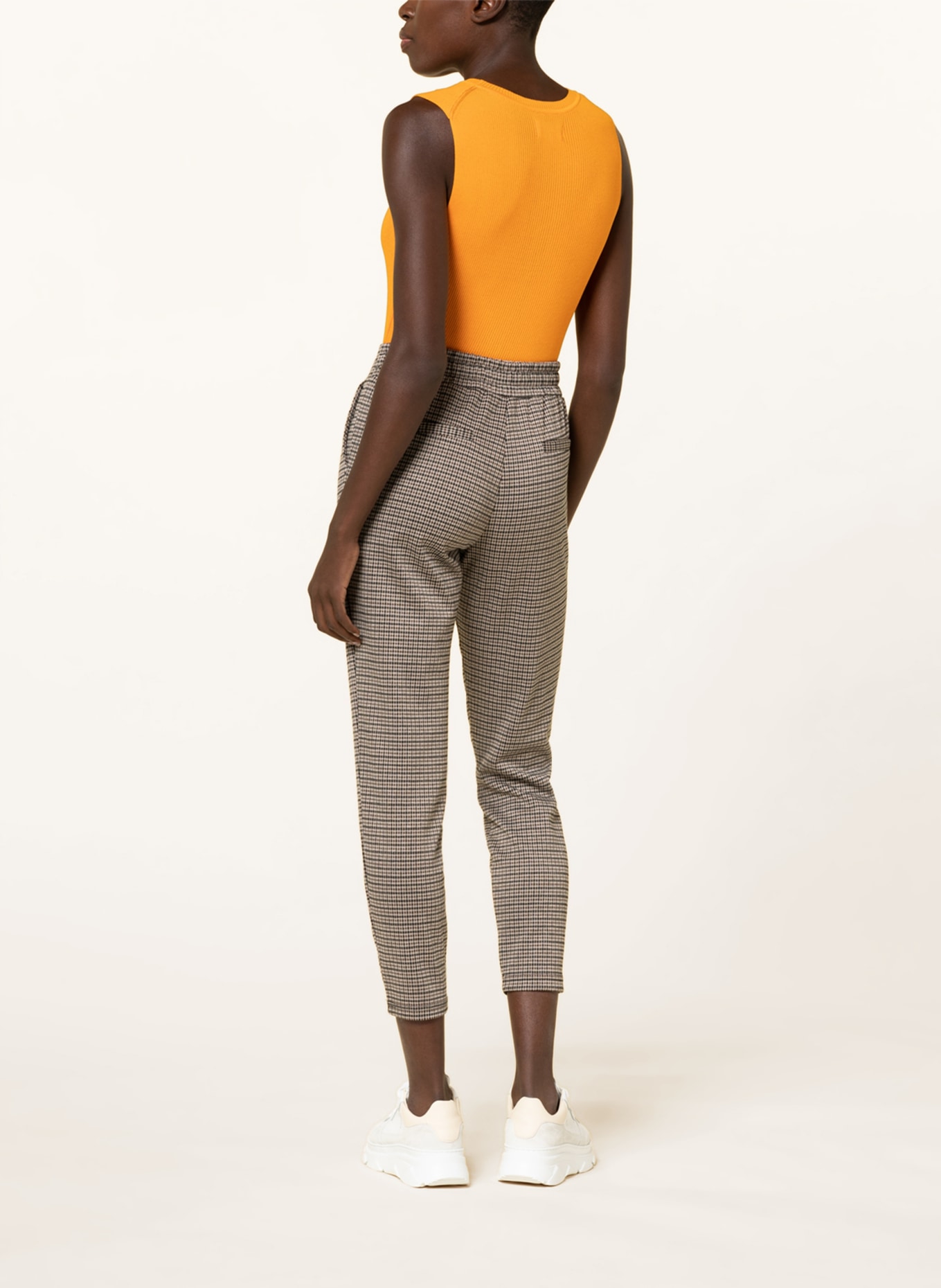 ICHI 7/8 trousers IHKATE, Color: CREAM/ BROWN/ BLACK (Image 3)