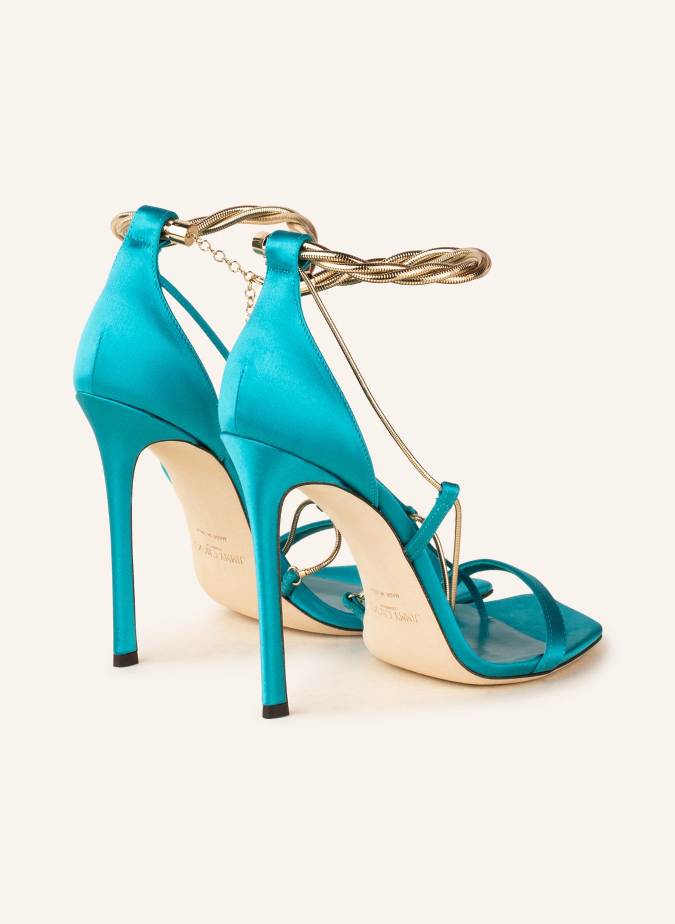 JIMMY CHOO Flip flops ORIANA, Color: TURQUOISE/ GOLD (Image 2)