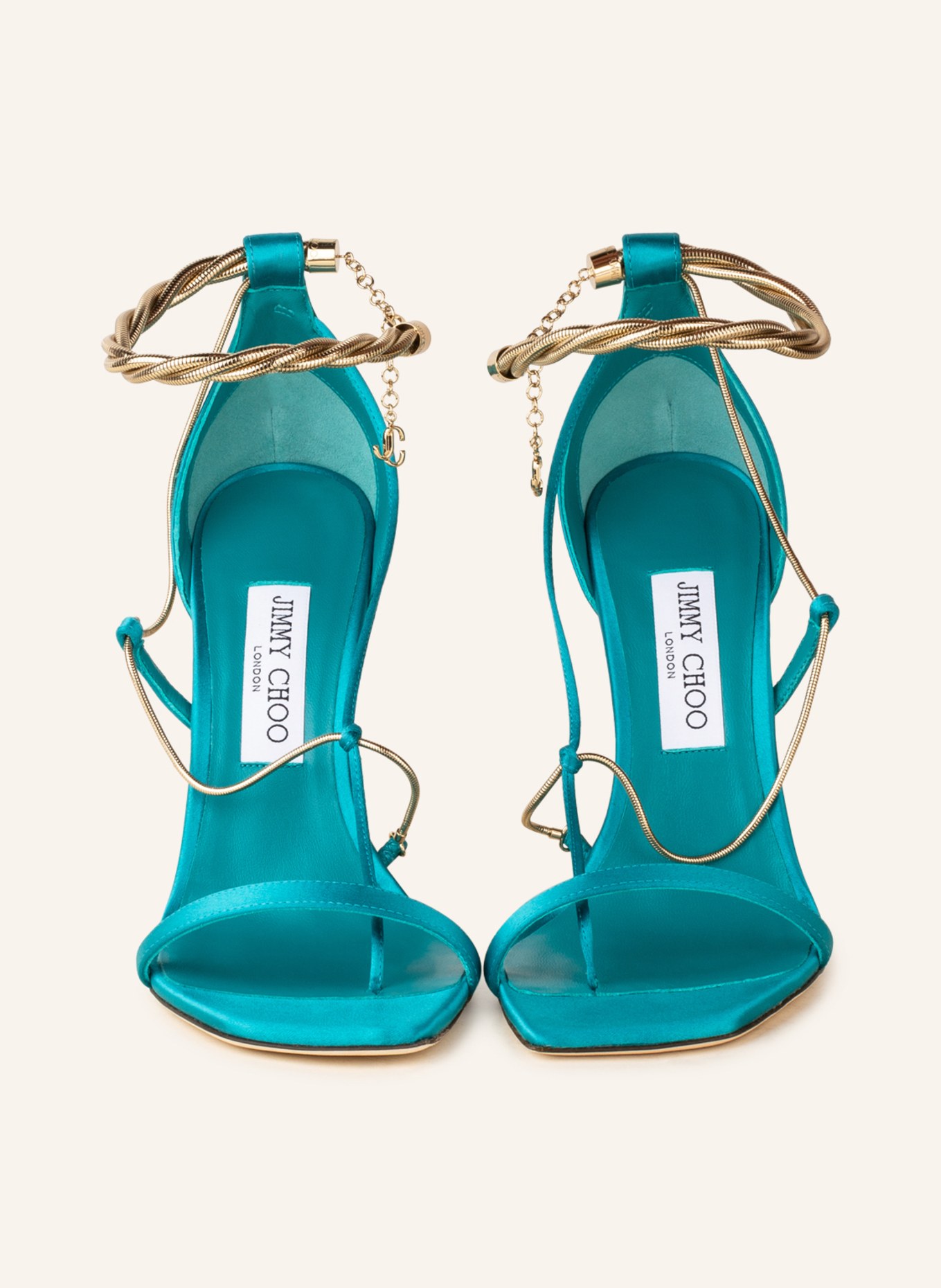 JIMMY CHOO Flip flops ORIANA, Color: TURQUOISE/ GOLD (Image 3)