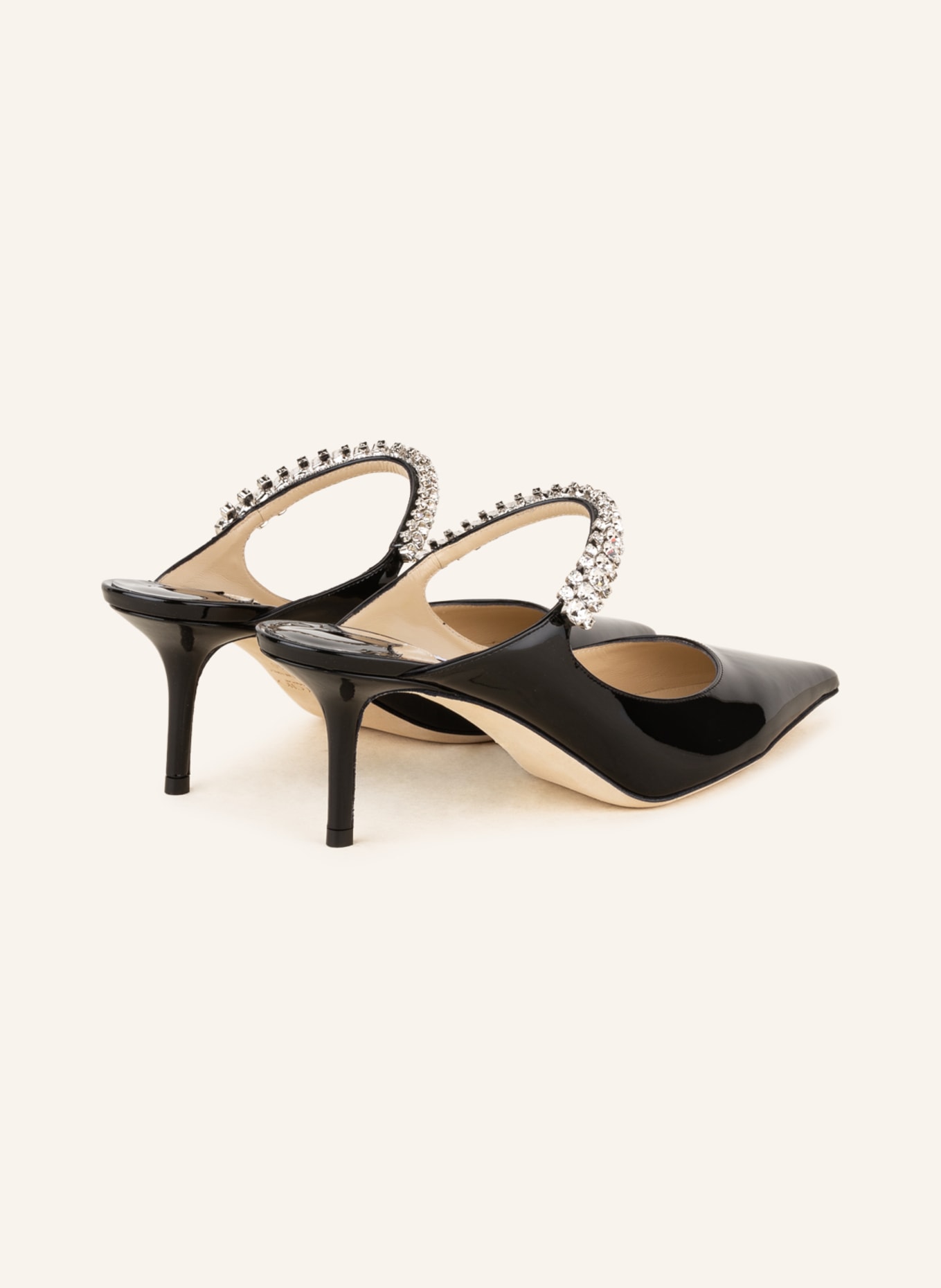 JIMMY CHOO Mules BING 65 with decorative gems, Color: BLACK (Image 2)