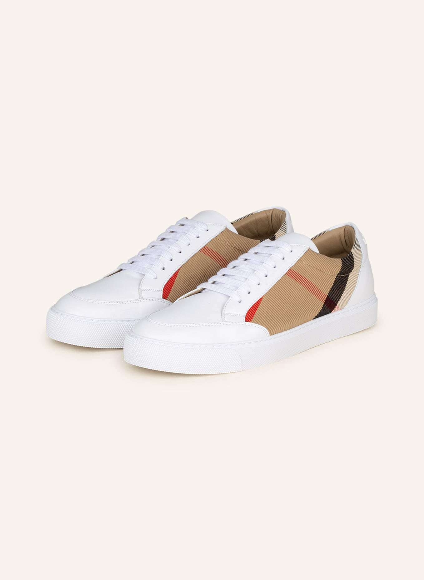 BURBERRY Sneakers NEW SALMOND, Color: WHITE/ BEIGE/ BLACK (Image 1)