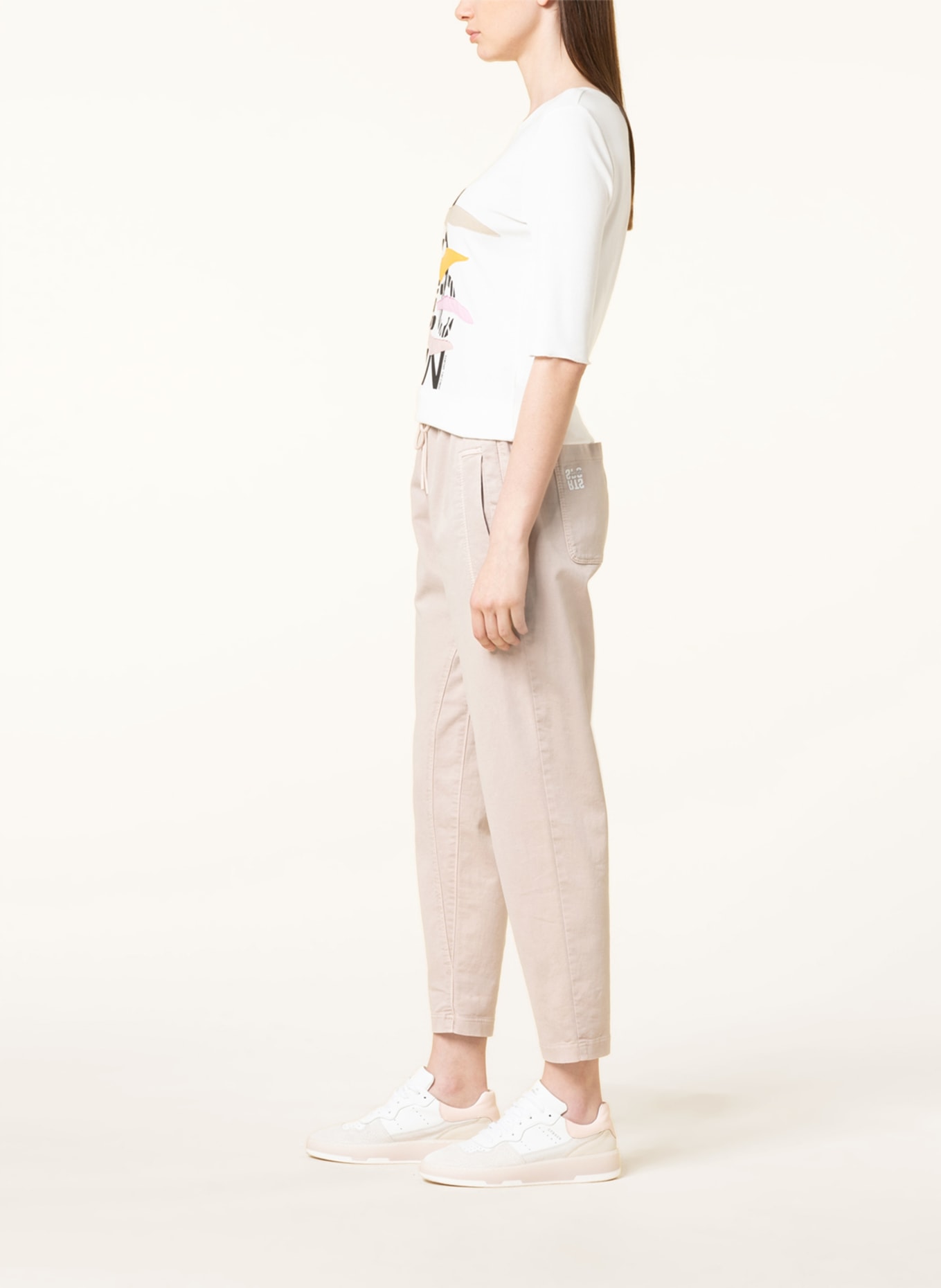 MARC CAIN Paperbag trousers, Color: CREAM (Image 4)