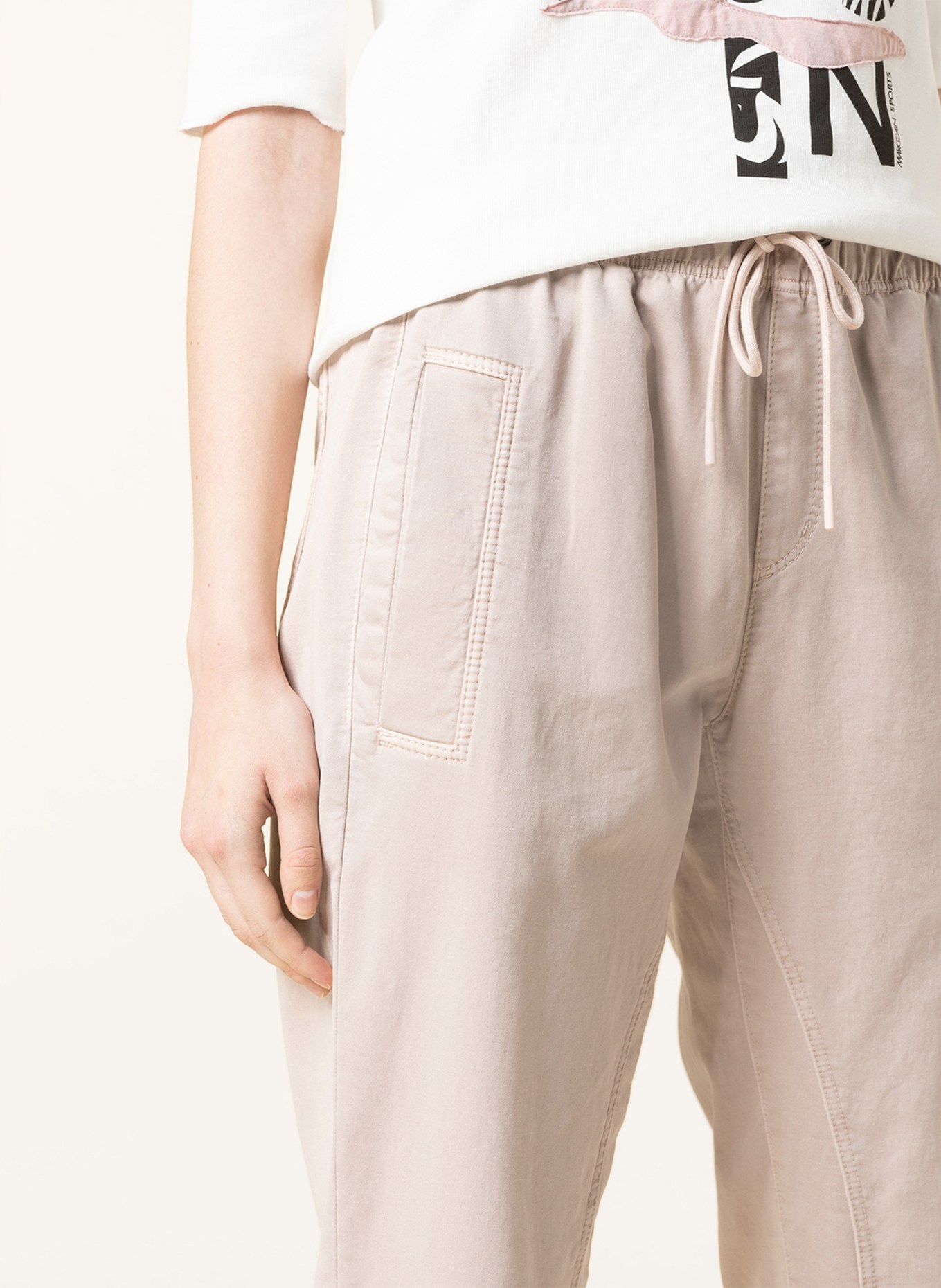 MARC CAIN Paperbag trousers, Color: CREAM (Image 5)