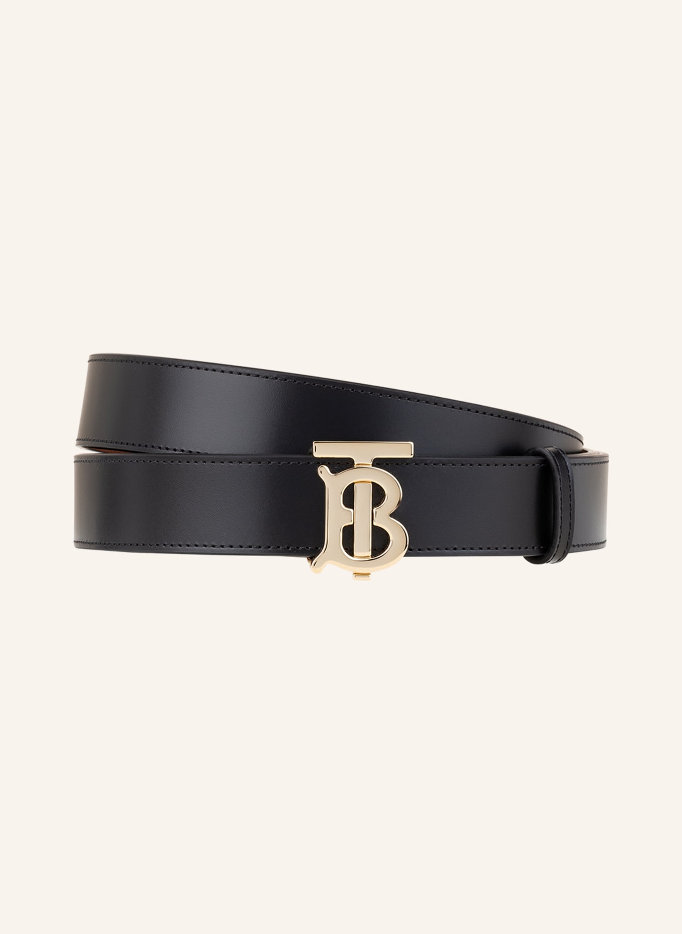 BURBERRY Leather belt, Color: BLACK (Image 1)