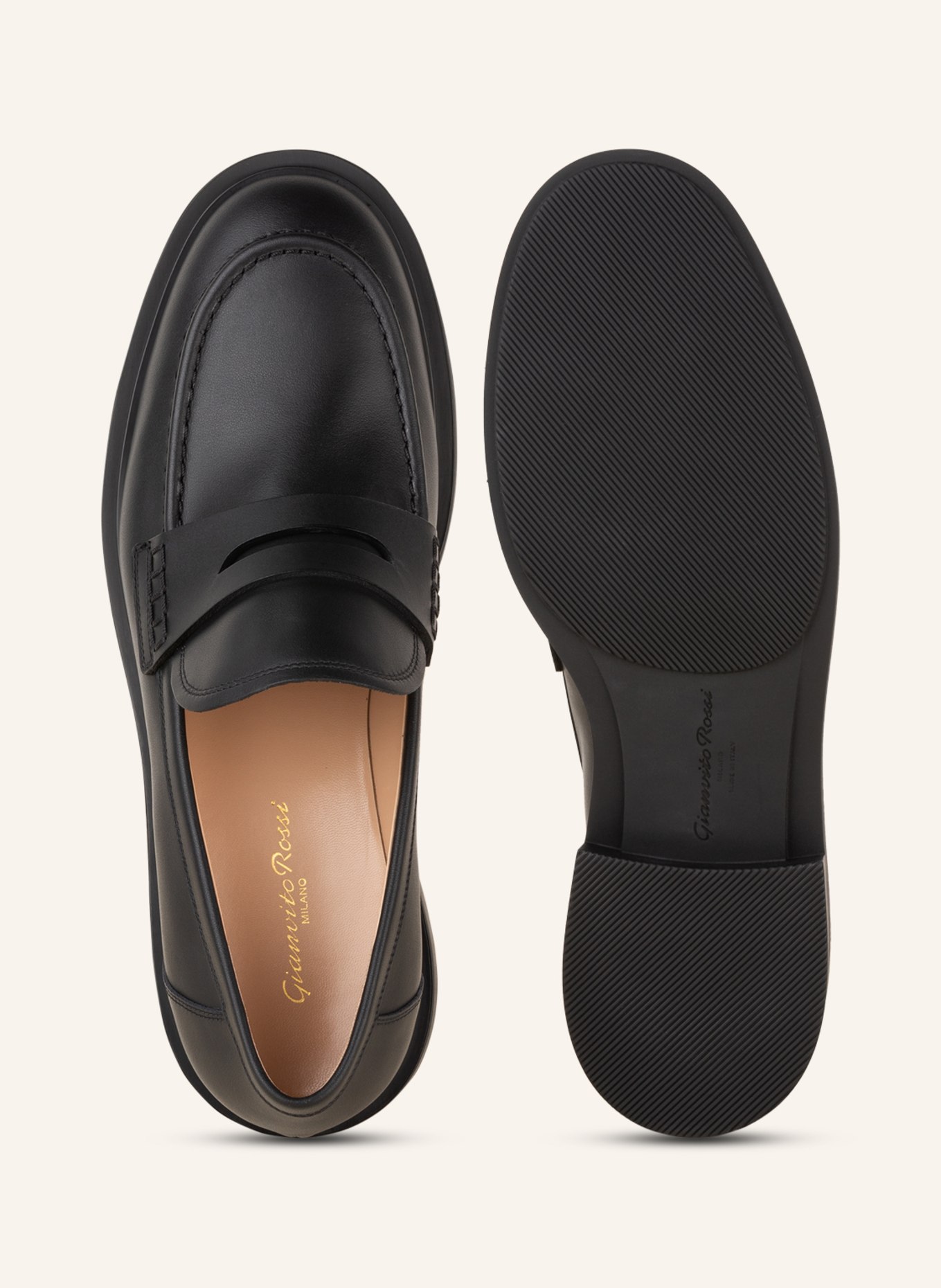 Gianvito Rossi Penny loafers, Color: BLACK (Image 5)