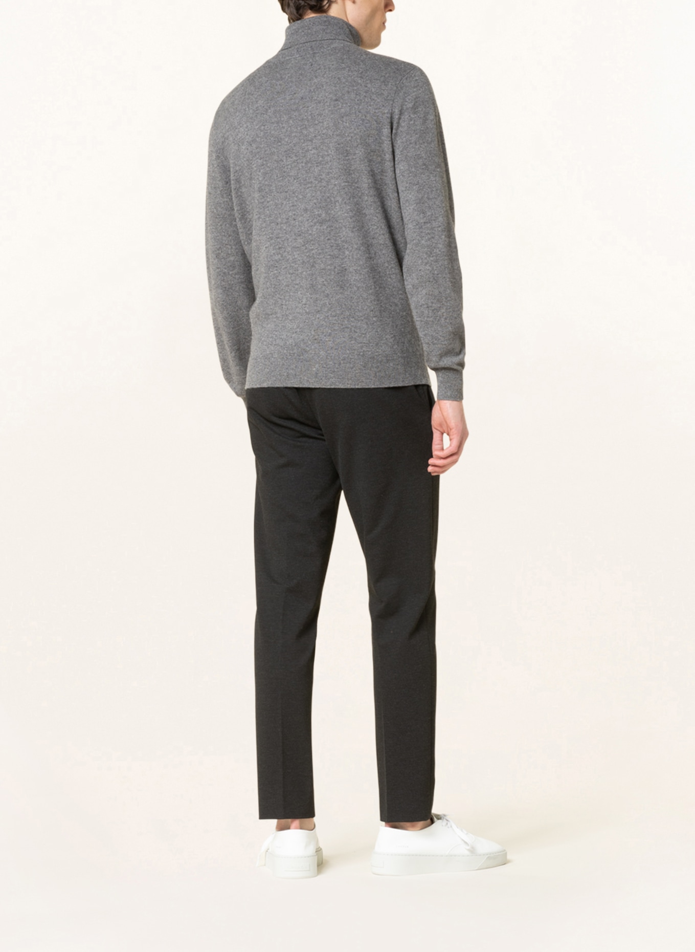 STROKESMAN'S Turtleneck sweater in cashmere, Color: GRAY (Image 3)