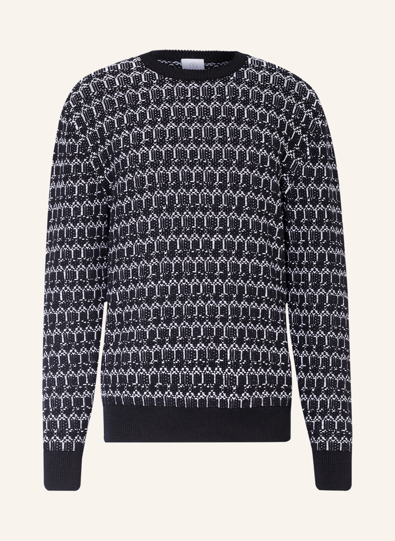 BOGNER Sweater CRAIG, Color: BLACK/ WHITE (Image 1)