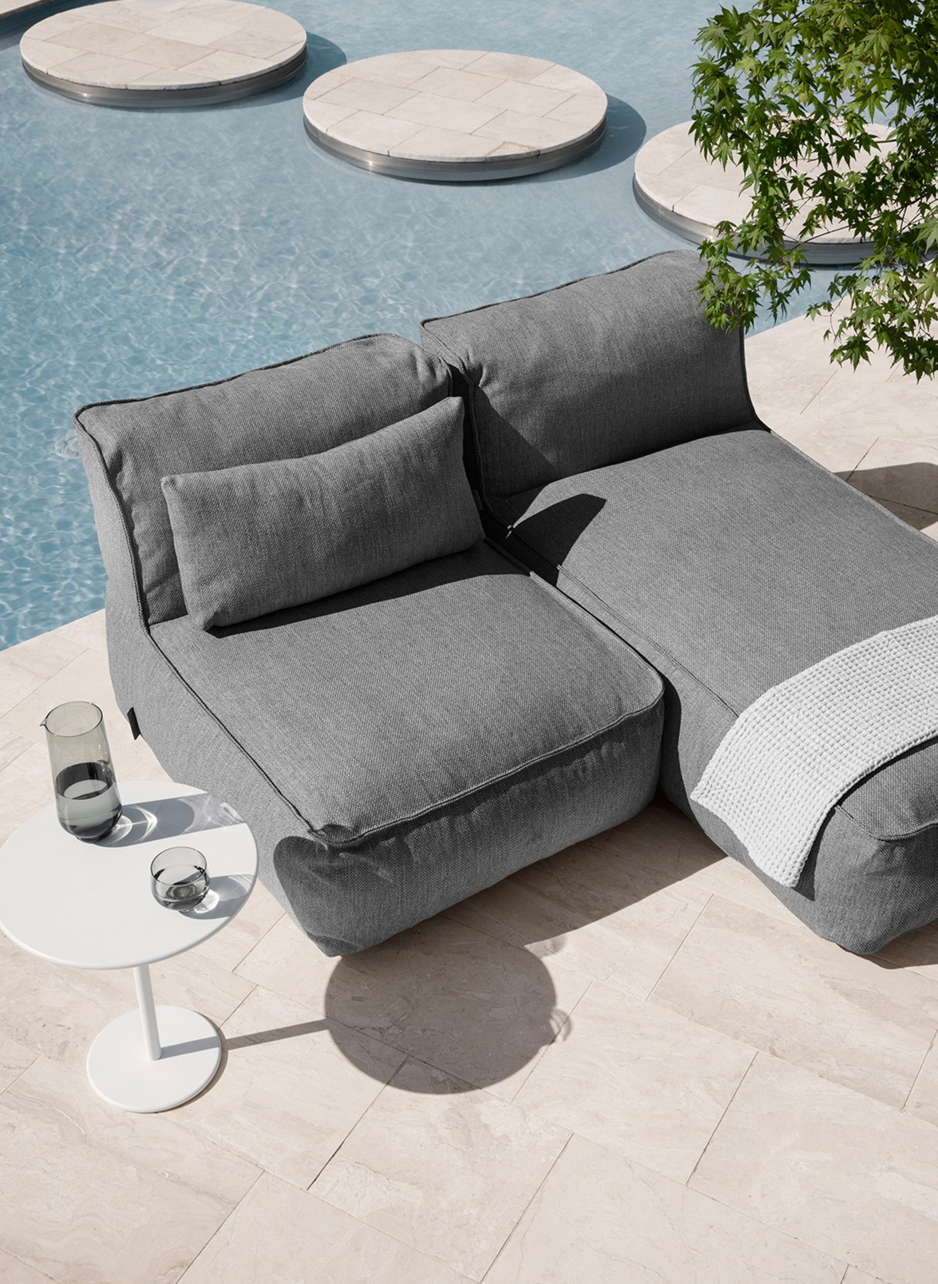 blomus Dekokissen GROW: DUNKELGRAU