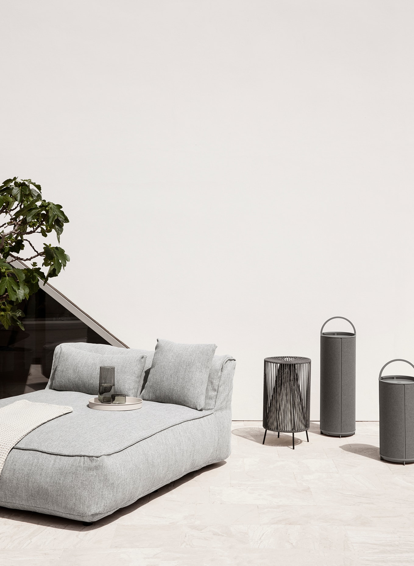 blomus Dekokissen GROW: HELLGRAU