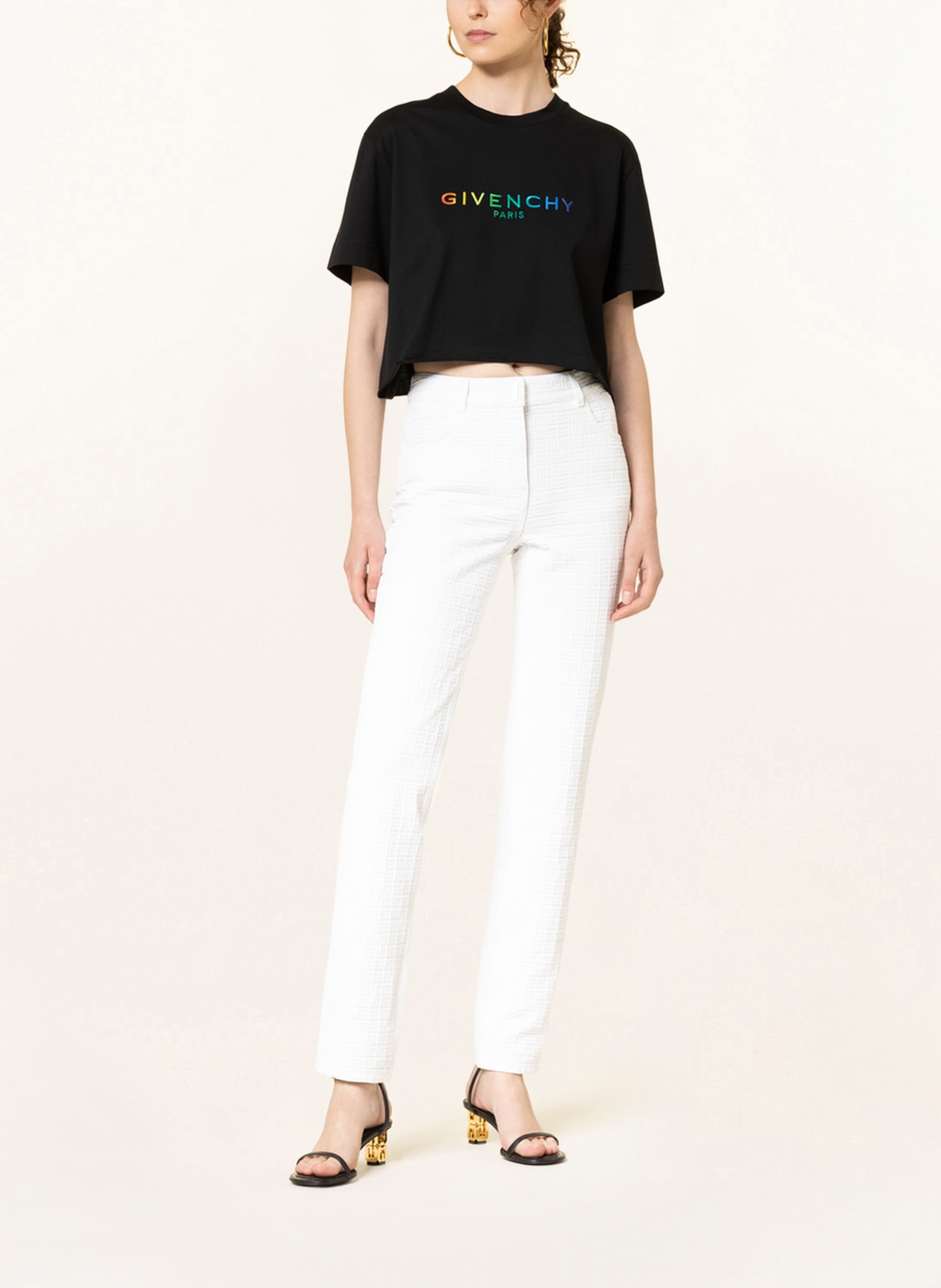 GIVENCHY Cropped shirt, Color: BLACK (Image 2)