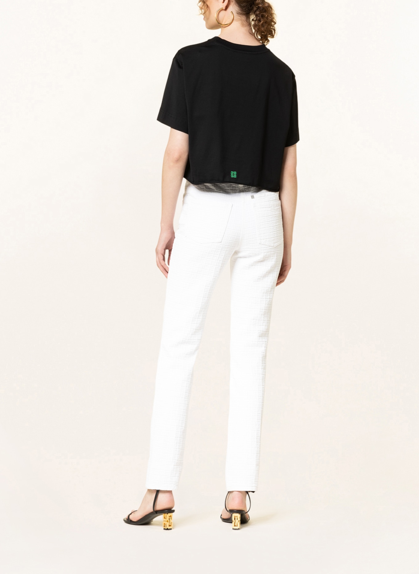 GIVENCHY Cropped shirt, Color: BLACK (Image 3)