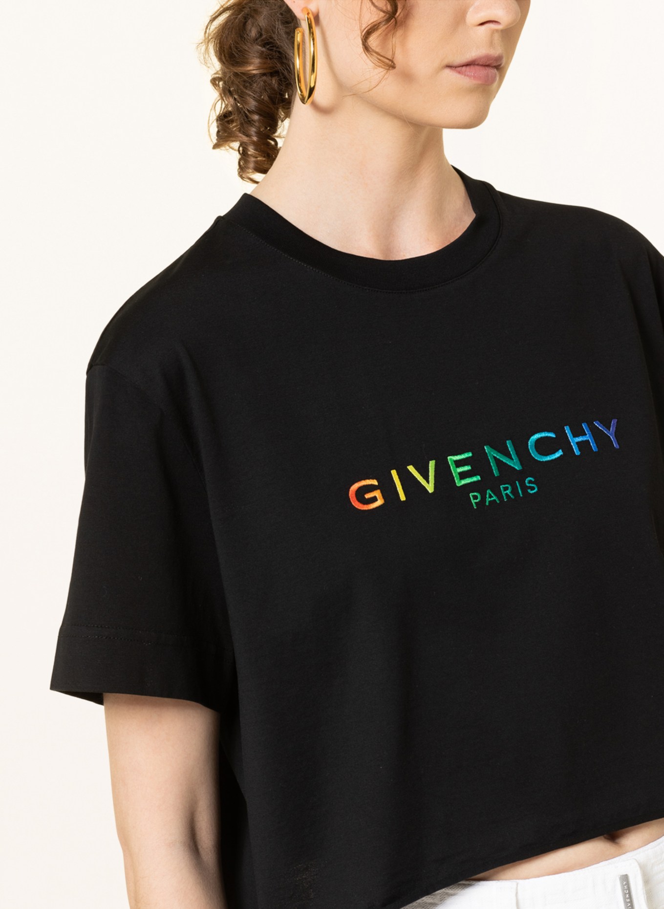 GIVENCHY Cropped shirt, Color: BLACK (Image 4)