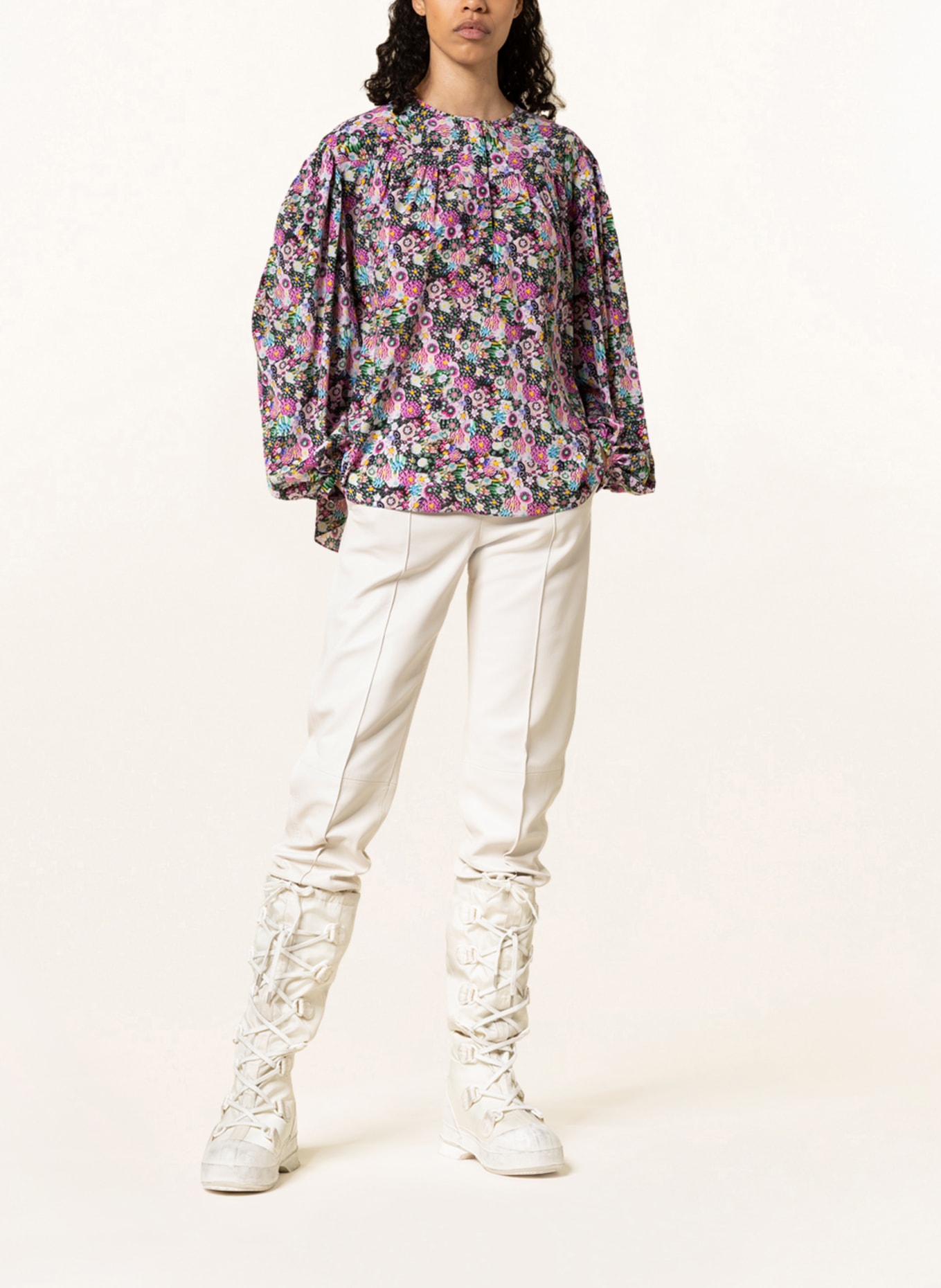 ISABEL MARANT Blouse-style shirt BRUNILLE in silk , Color: PINK/ GREEN/ LIGHT BLUE (Image 2)