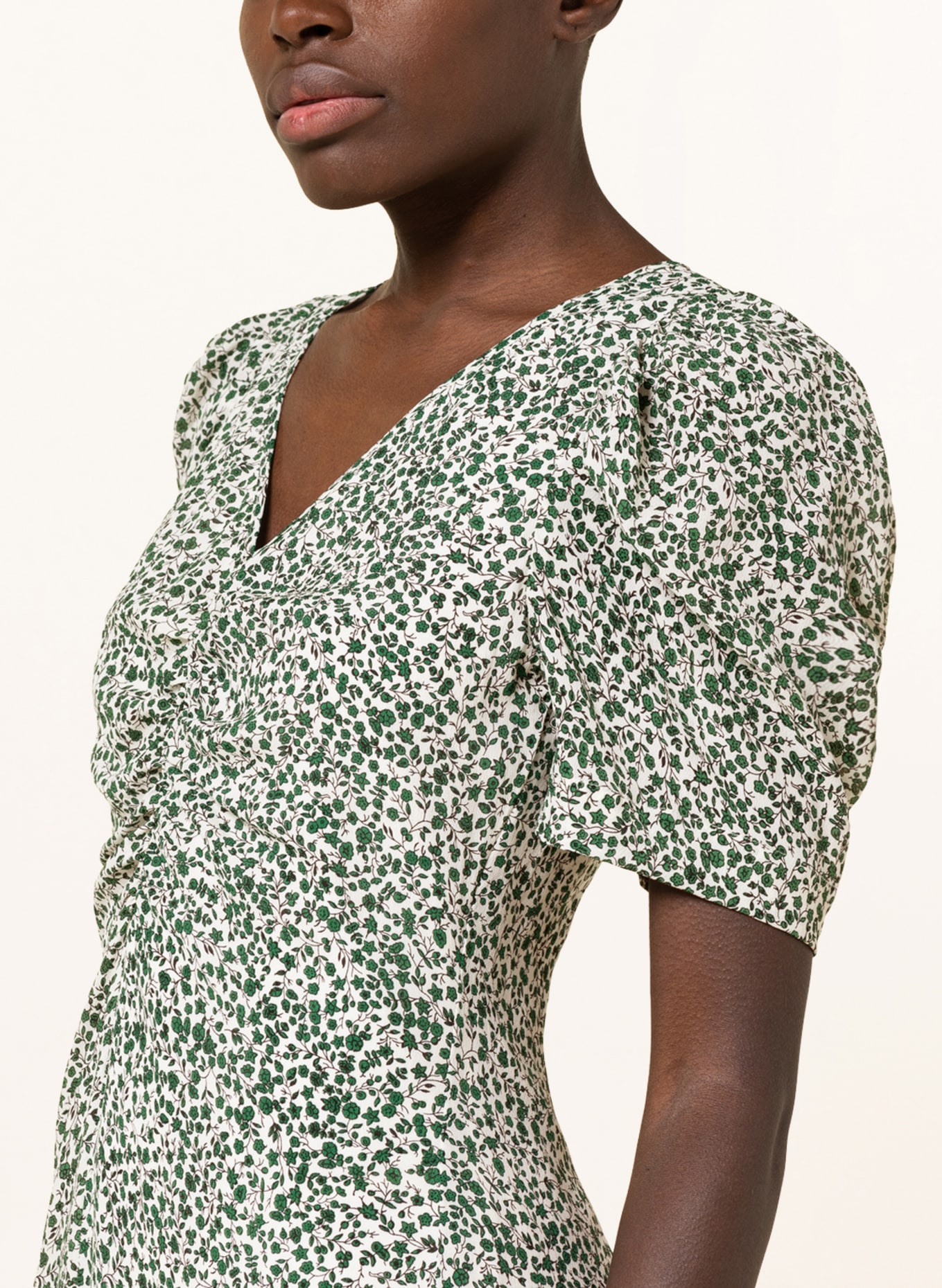 BAUM UND PFERDGARTEN Dress ADDAX, Color: GREEN/ WHITE (Image 4)