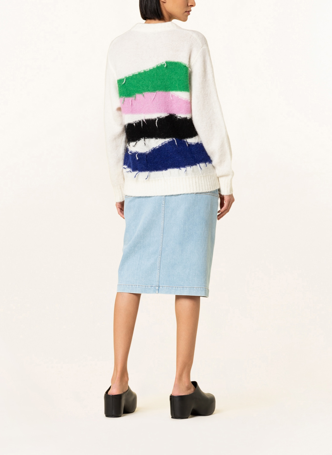 BAUM UND PFERDGARTEN Sweater CECILEE with alpaca , Color: ECRU/ LIGHT GREEN/ PINK (Image 3)