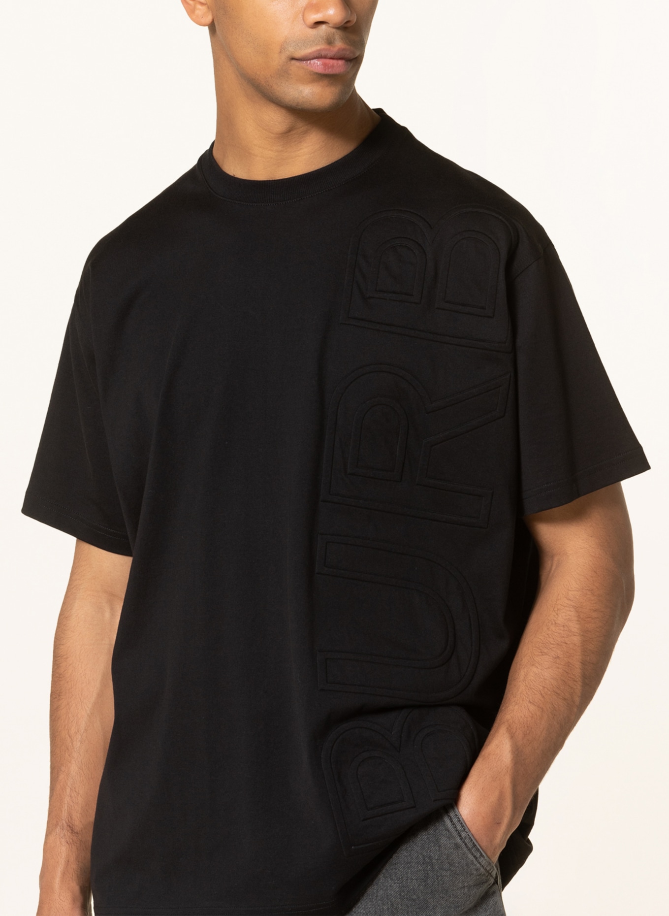 BURBERRY T-shirt PRINCETON, Color: BLACK (Image 4)