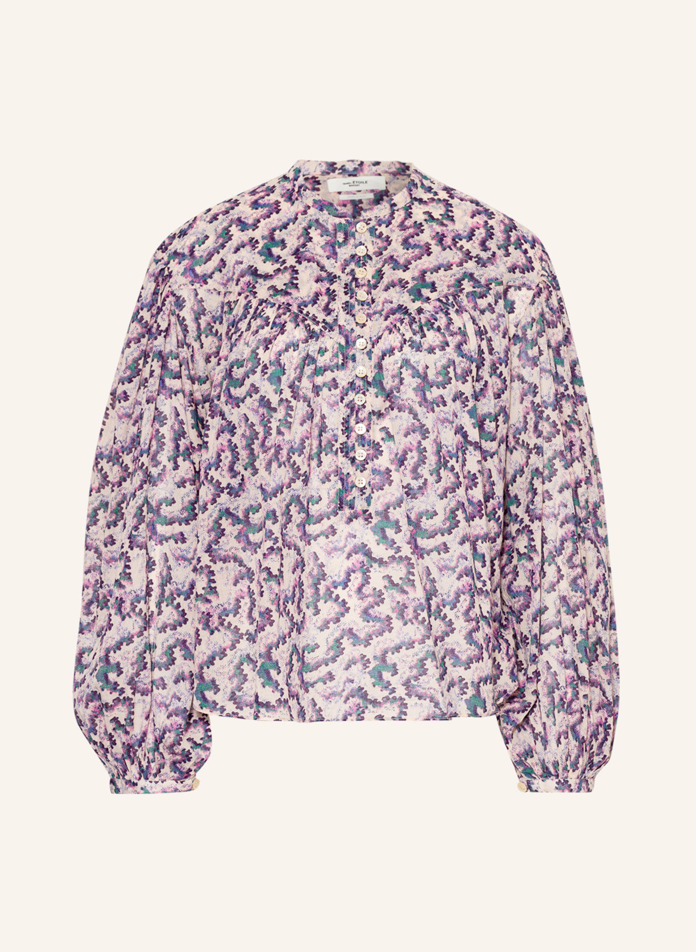 , Color: ECRU/ DARK PURPLE/ GREEN(Image 1)