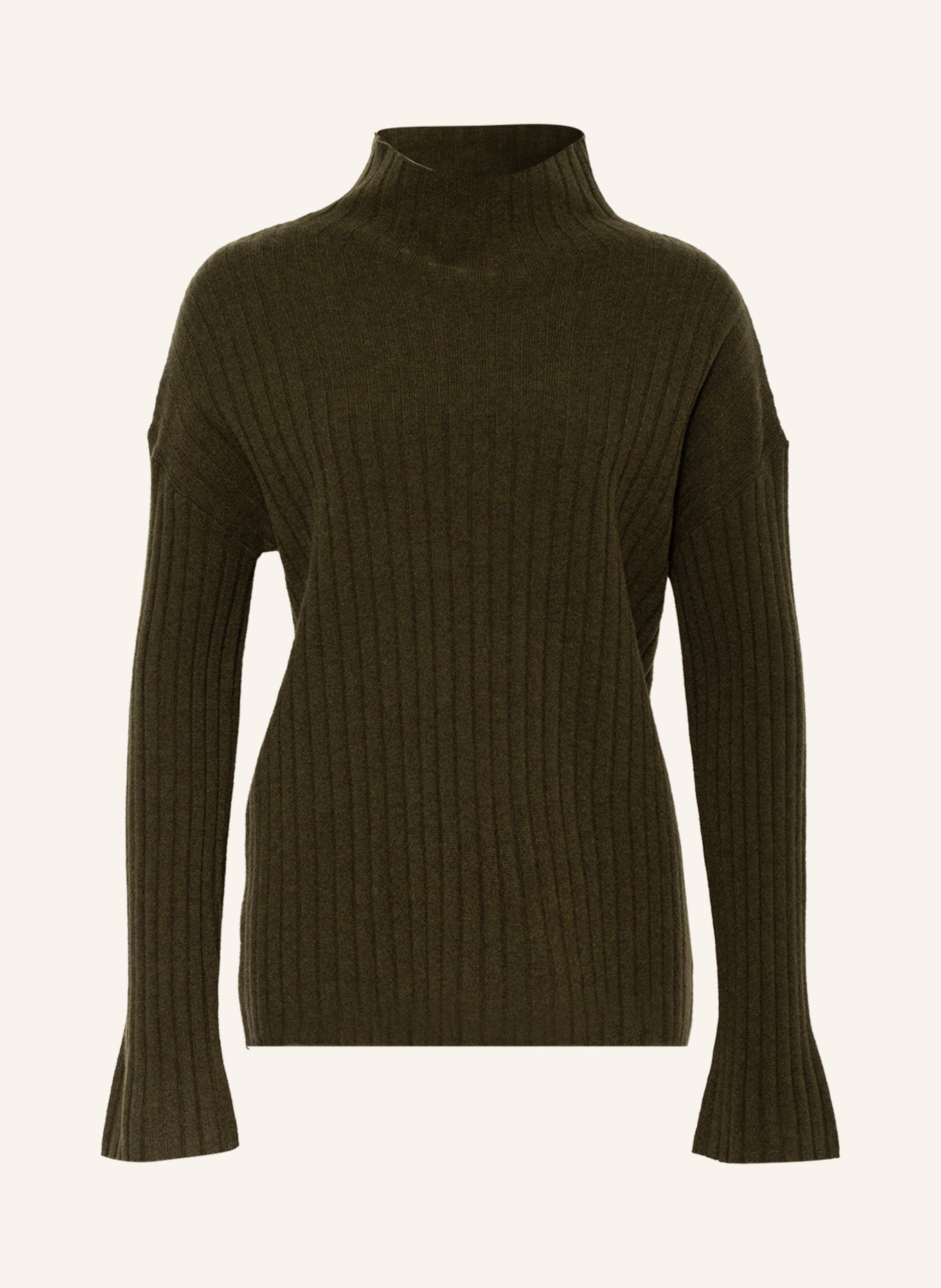 MRS & HUGS Sweter z wełny merino, Kolor: KHAKI (Obrazek 1)