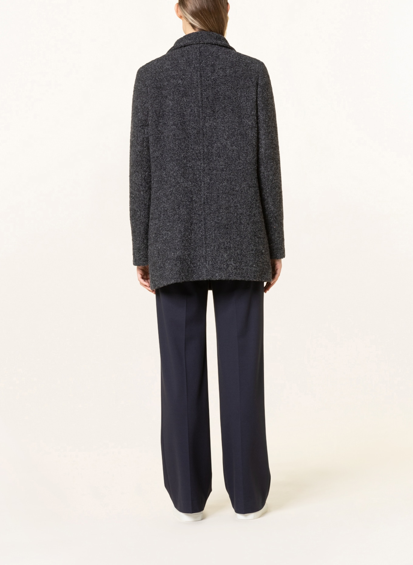 GIL BRET Boucl coat in dark blue