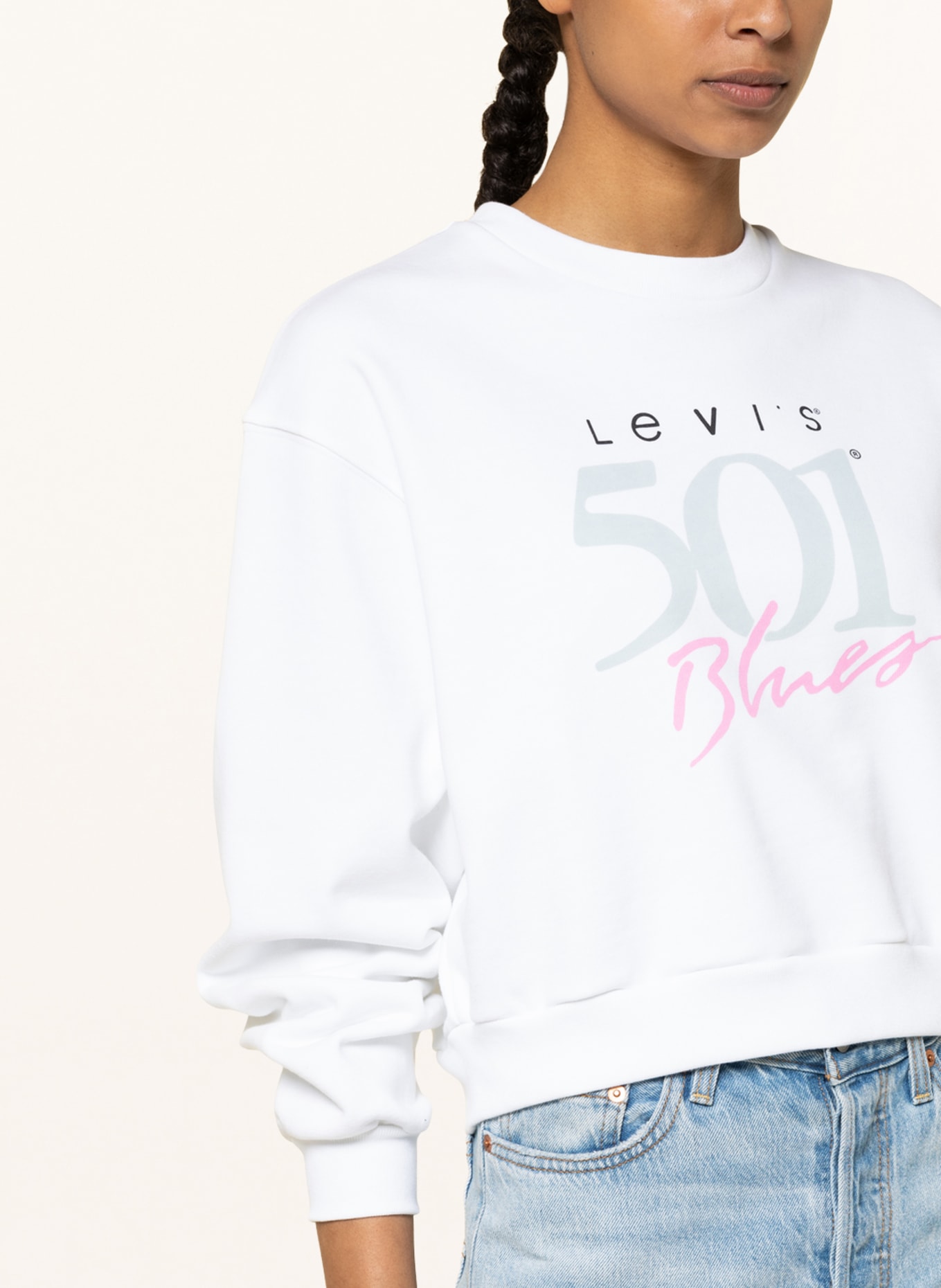 Levi's® Sweatshirt, Color: WHITE (Image 4)