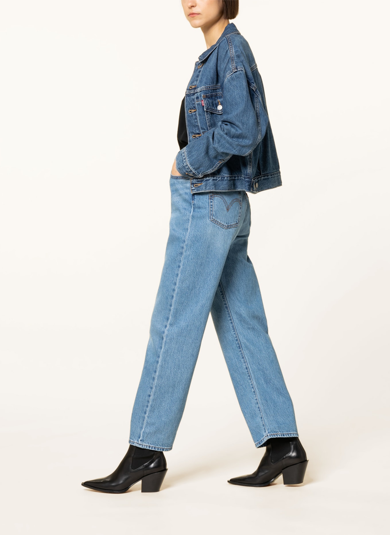 Levi's® Straight Jeans RIBCAGE, Farbe: 30 Light Indigo - Worn In (Bild 4)