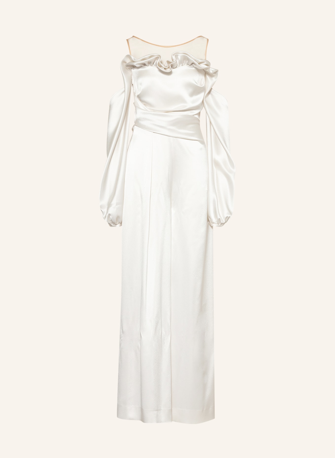 TALBOT RUNHOF Satin jumpsuit GISELLA1: ECRU