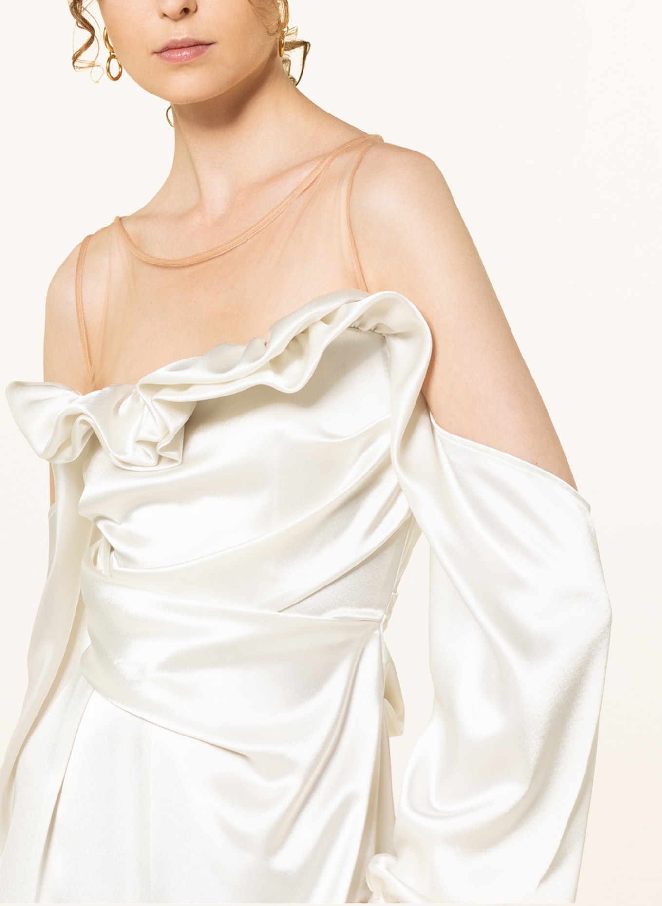 TALBOT RUNHOF Satin jumpsuit GISELLA1: ECRU