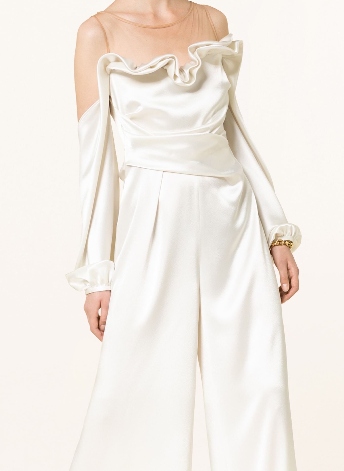 TALBOT RUNHOF Satin jumpsuit GISELLA1: ECRU