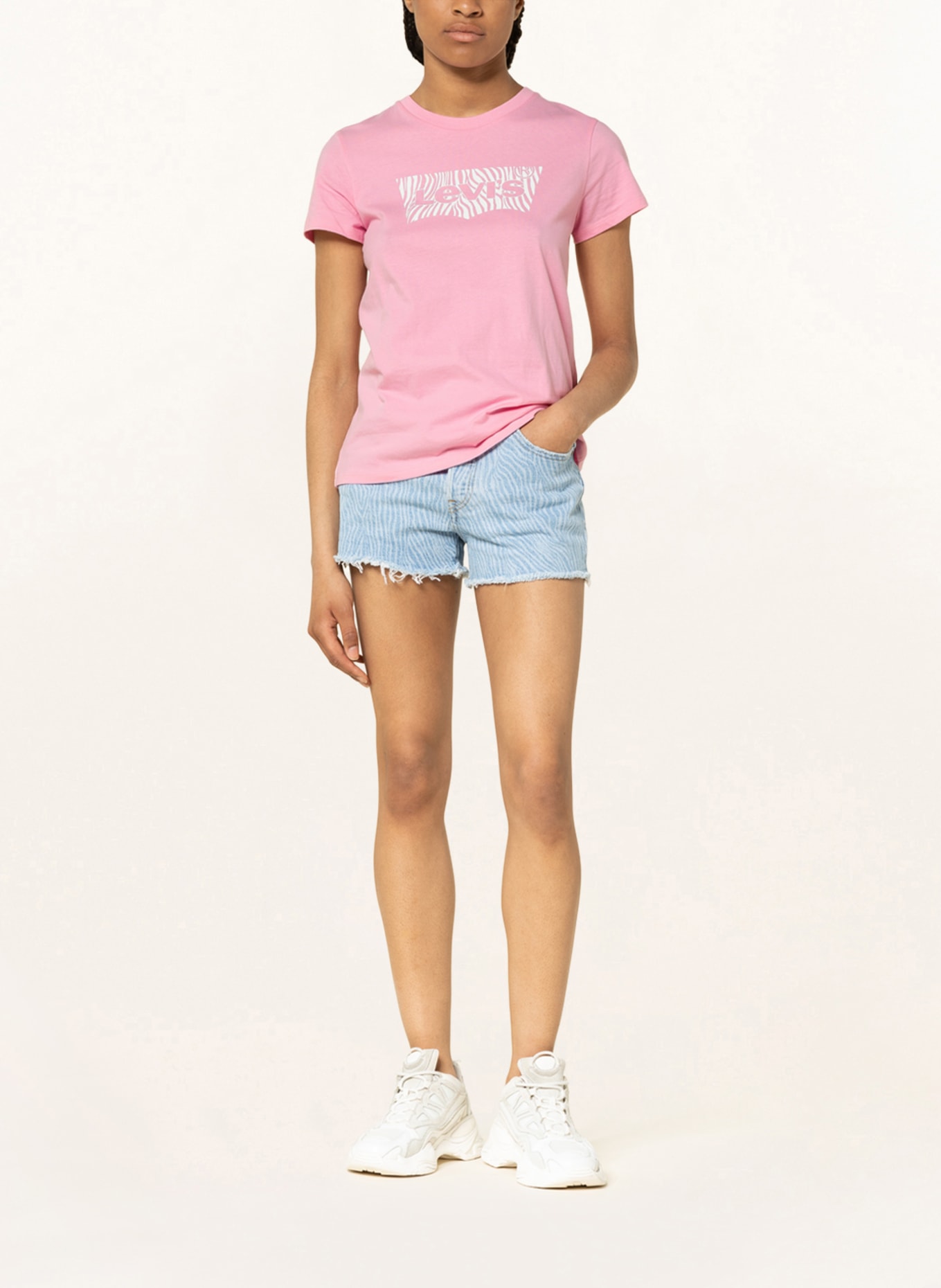Levi's® T-shirt, Color: PINK/ WHITE (Image 2)