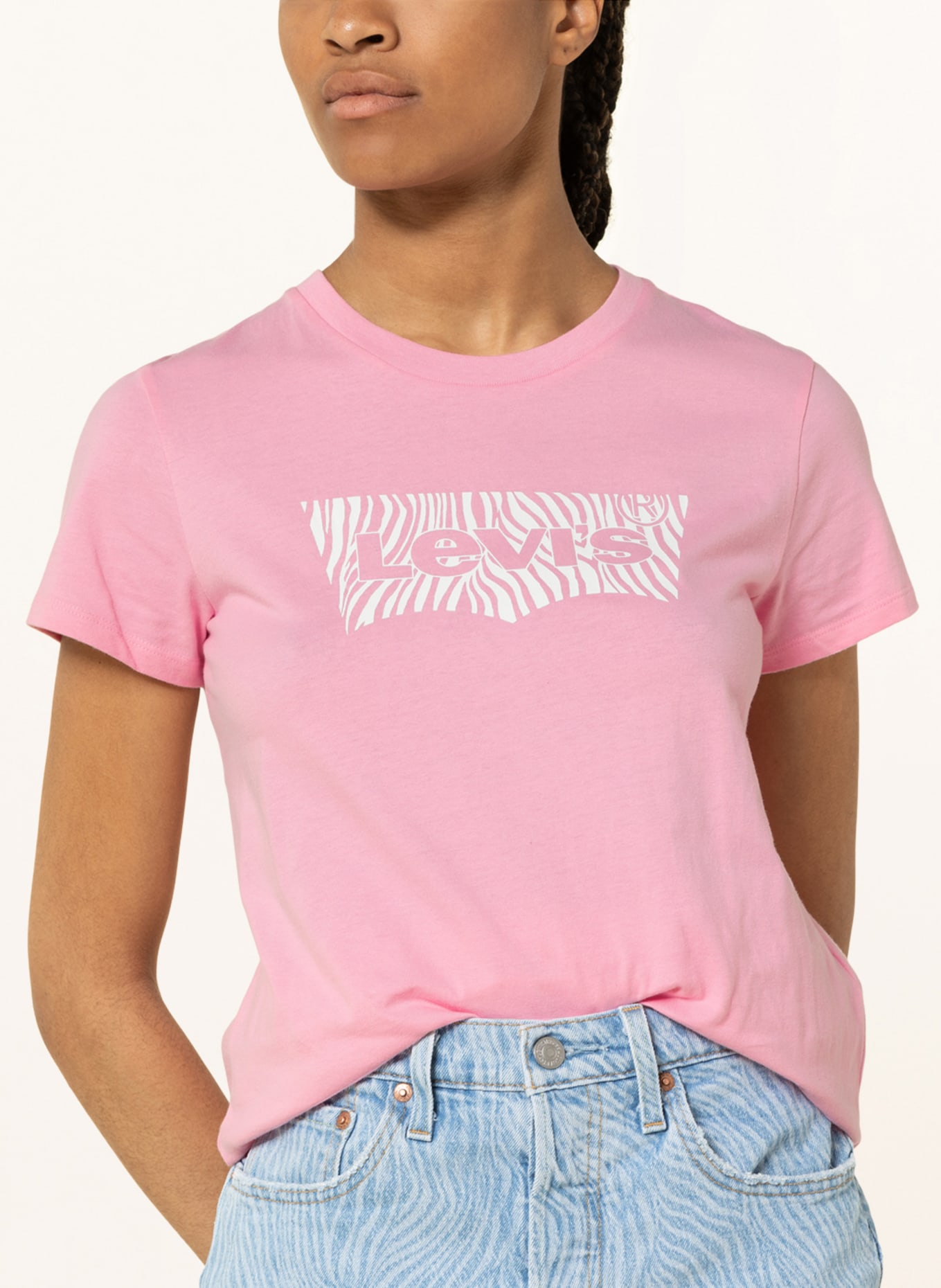 Levi's® T-shirt, Color: PINK/ WHITE (Image 4)